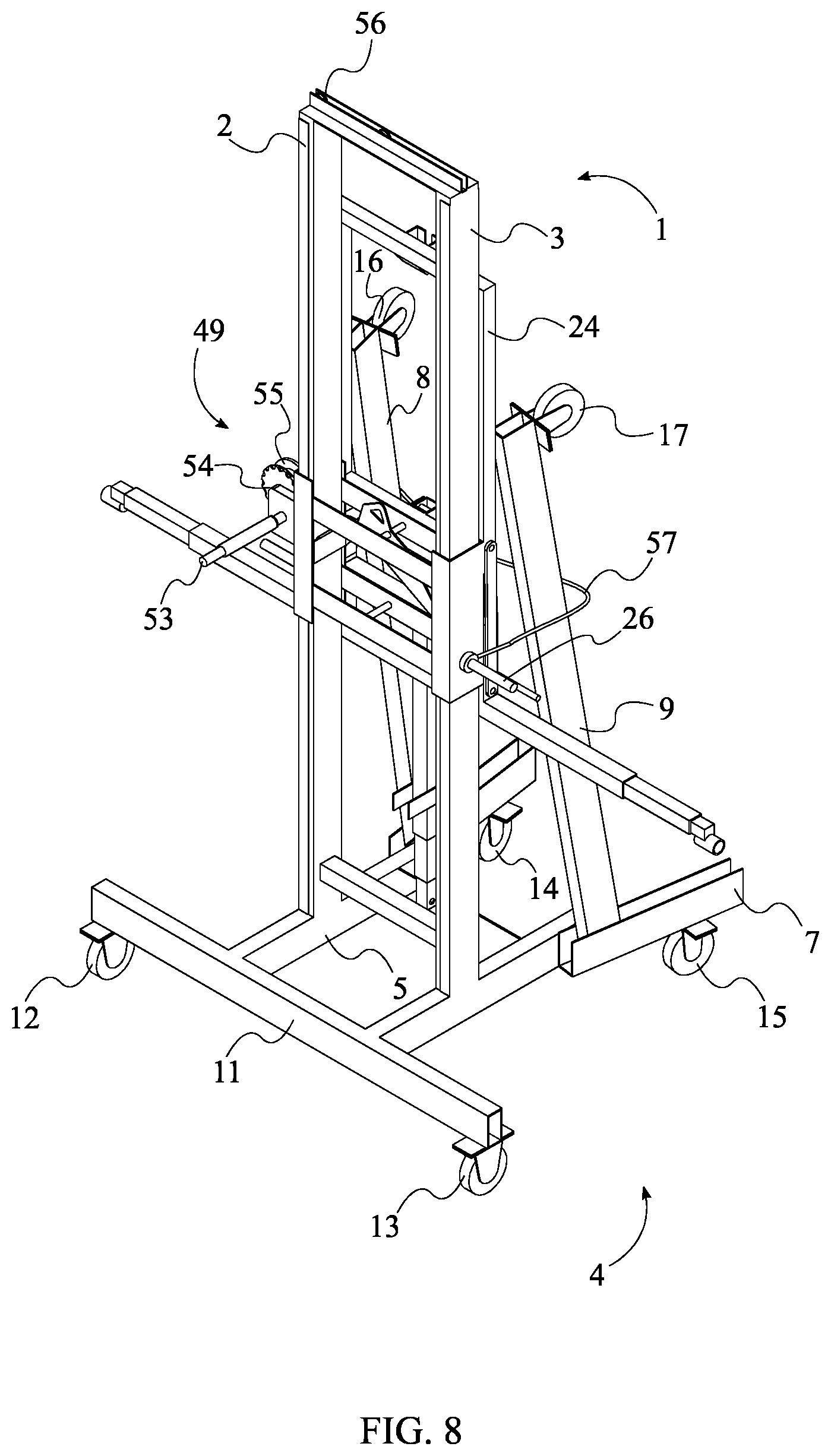 Patent US11787676 Figure 8 – Heavy load lifting system