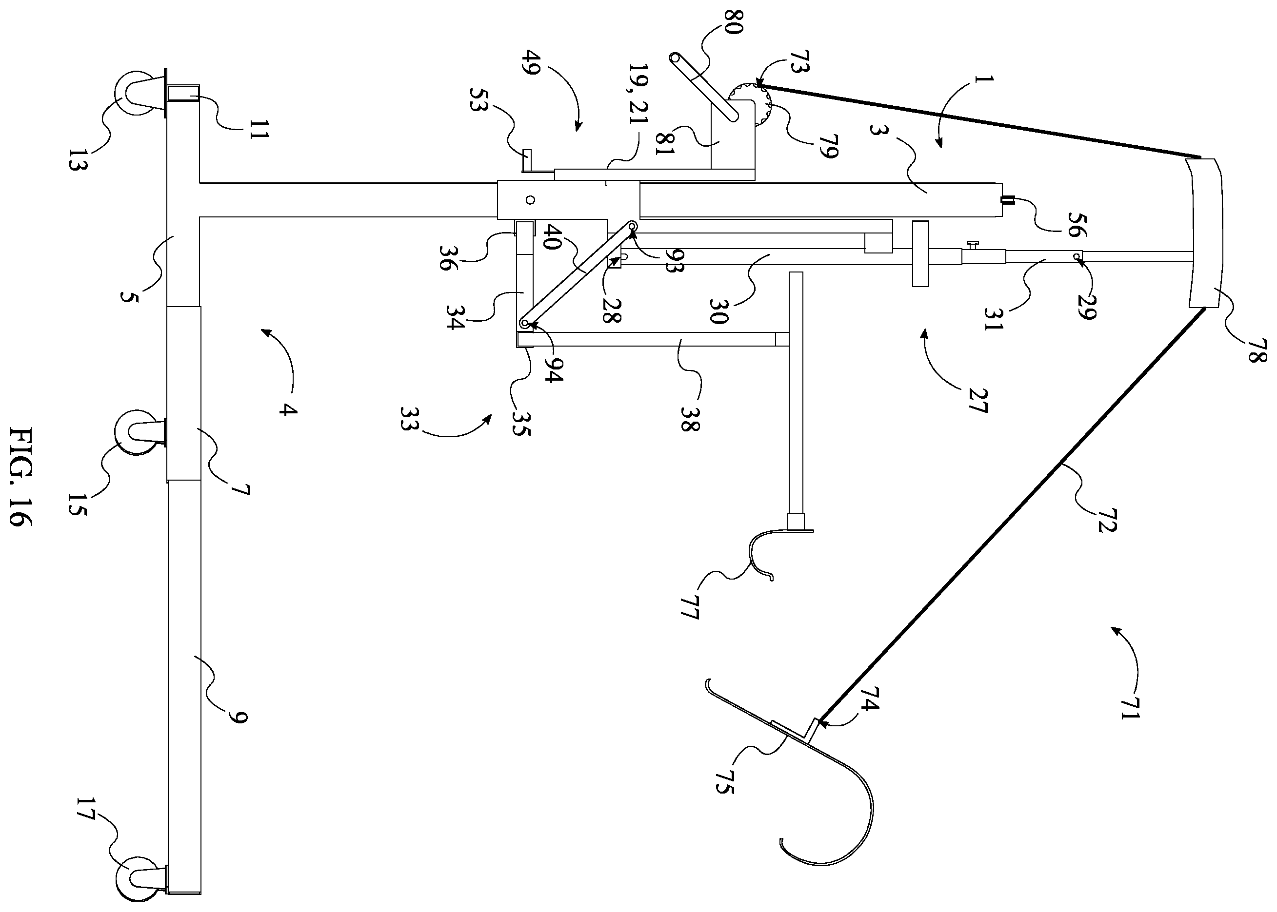 Patent US11787676 Figure 16 – Heavy load lifting system