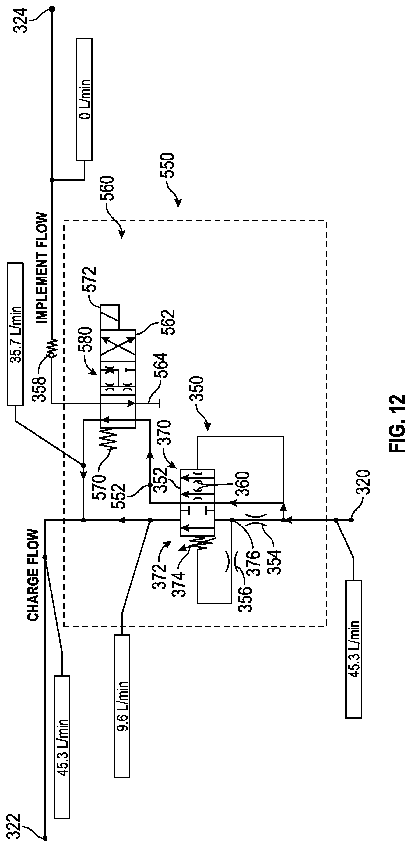 Patent US11787678 Figure 11 – Hydraulic system for a vehicle