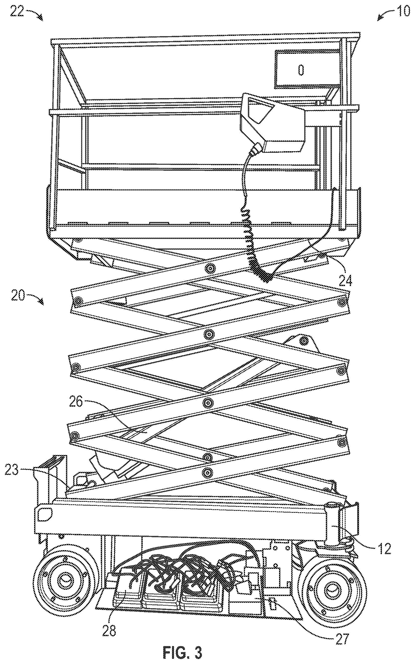 Patent US11787679 Figure 5 – Scissor lift descent control systems and methods