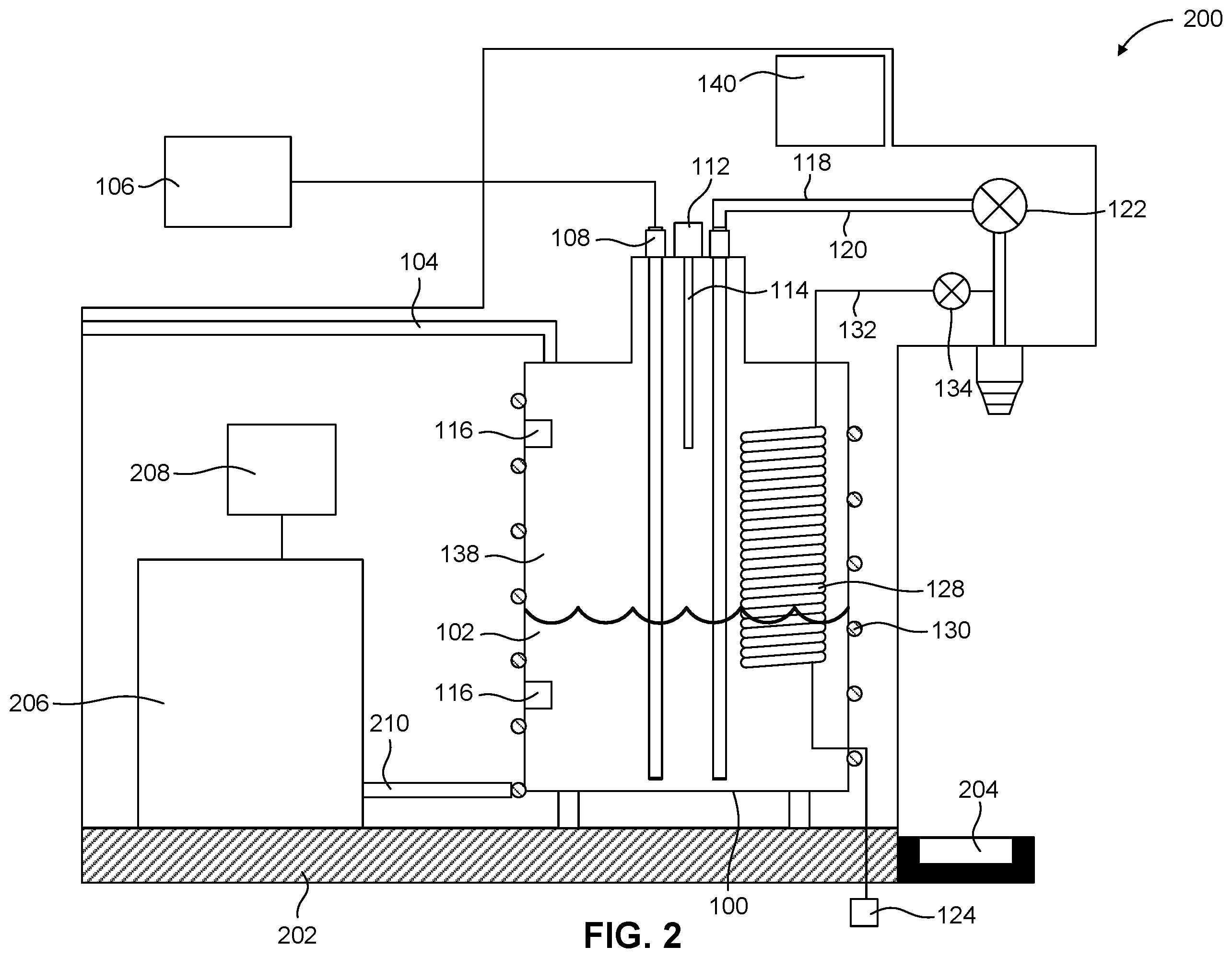 Patent US11787683 Figure 2 – Single tank carbonation for carbonated soft drink equipment