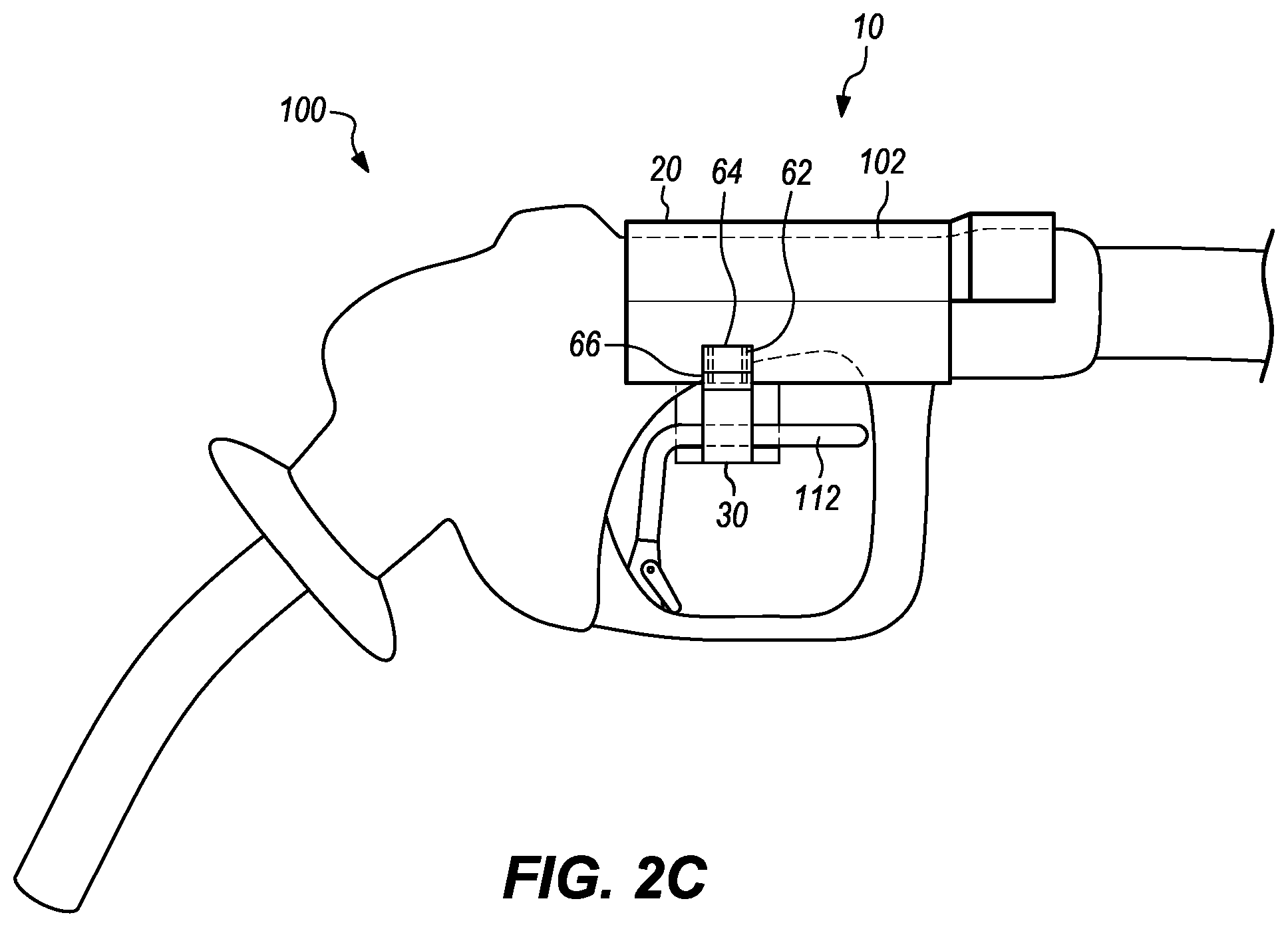 Patent US11787684 Figure 3 – Device for a touch-free operation of a fuel pump nozzle