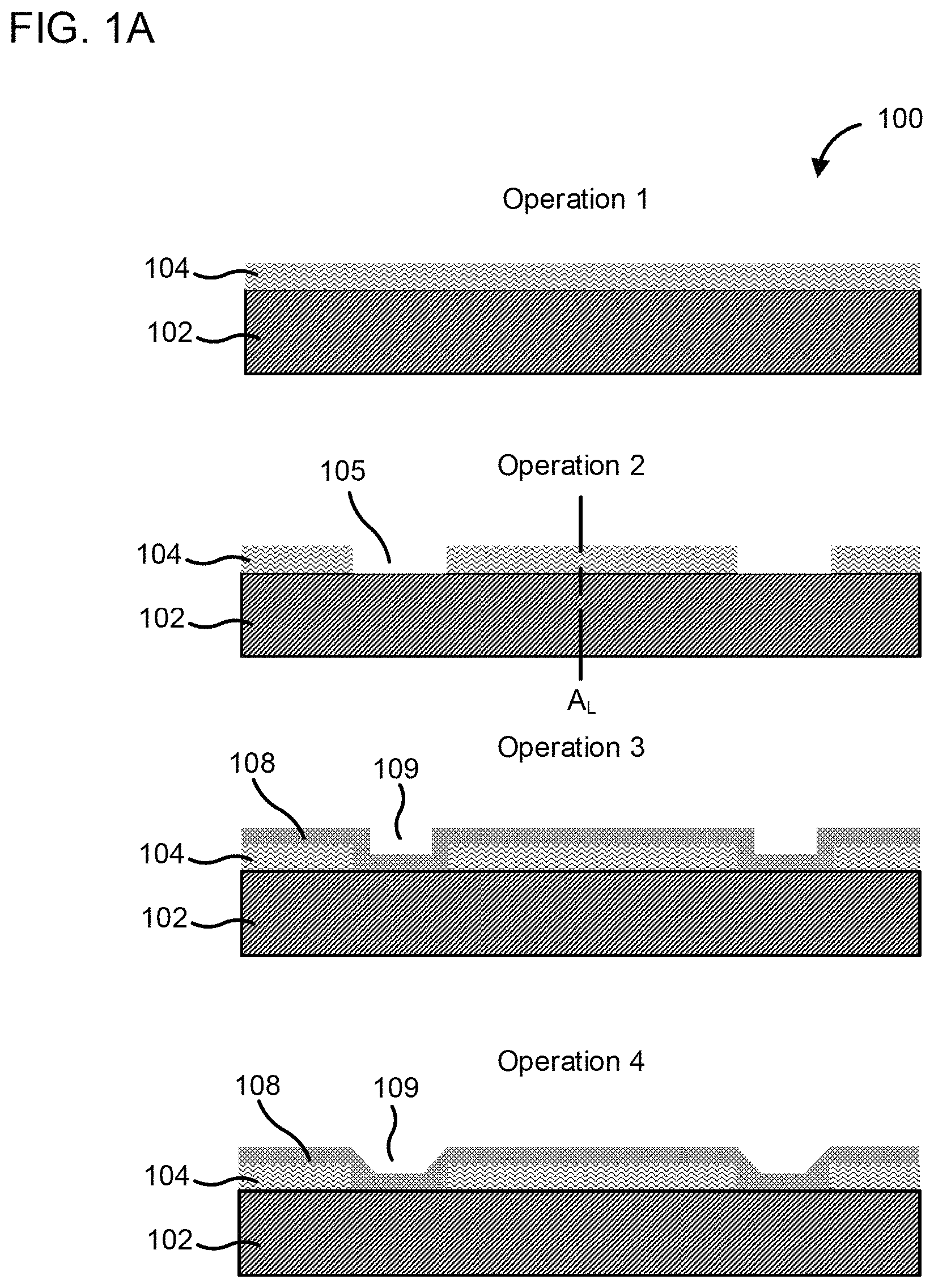 Patent US11787688 Figure 1 – Methods of forming MEMS diaphragms including corrugations