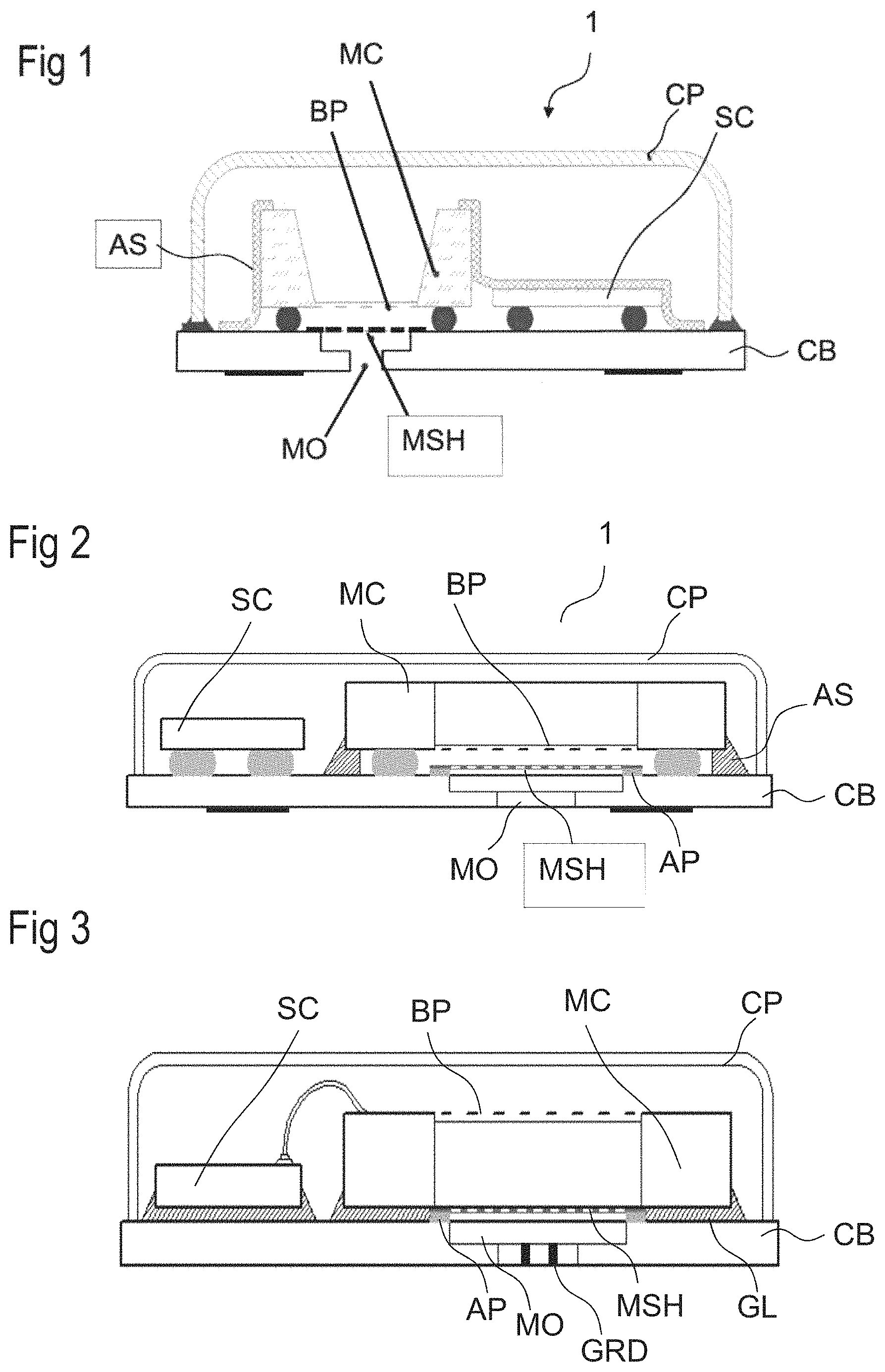 Patent US11787689 Figure 1 – MEMS device with particle filter and method of manufacture