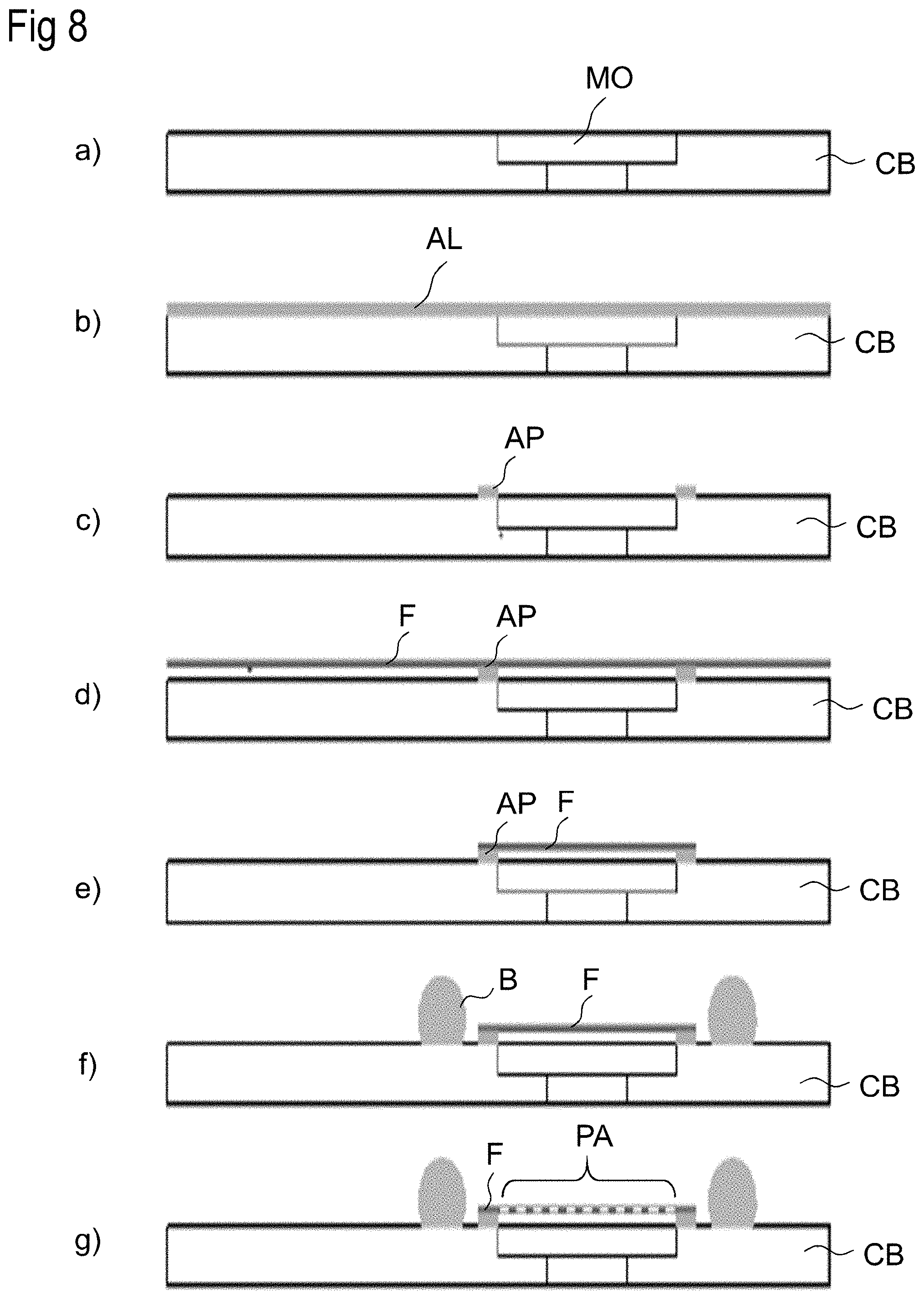 Patent US11787689 Figure 3 – MEMS device with particle filter and method of manufacture