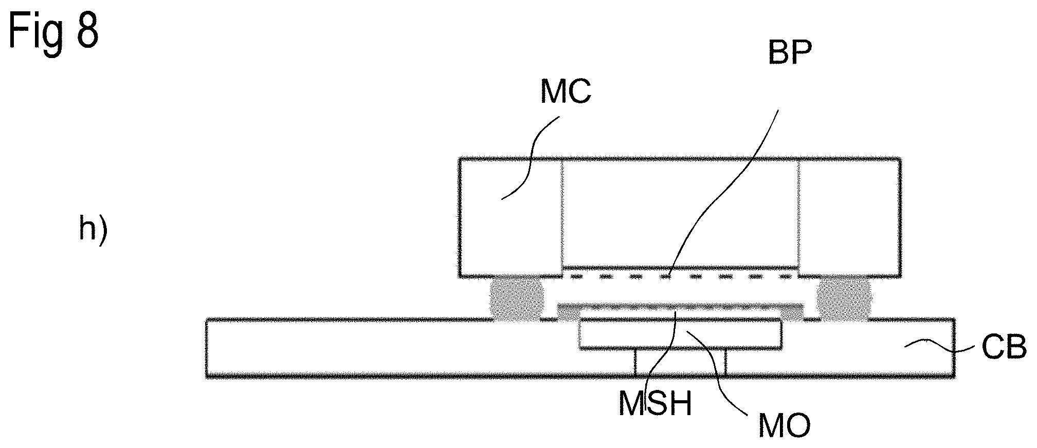 Patent US11787689 Figure 4 – MEMS device with particle filter and method of manufacture