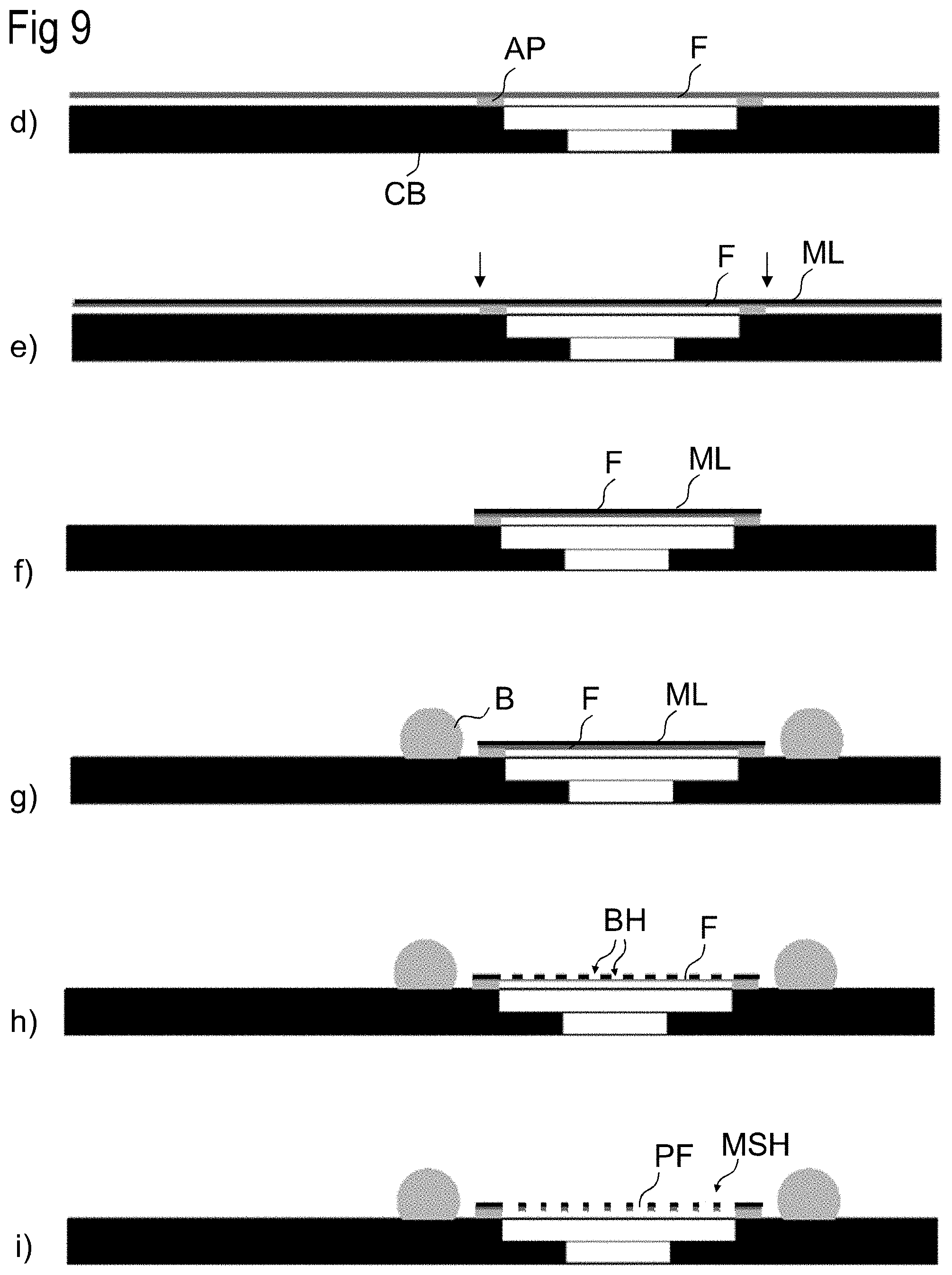 Patent US11787689 Figure 5 – MEMS device with particle filter and method of manufacture