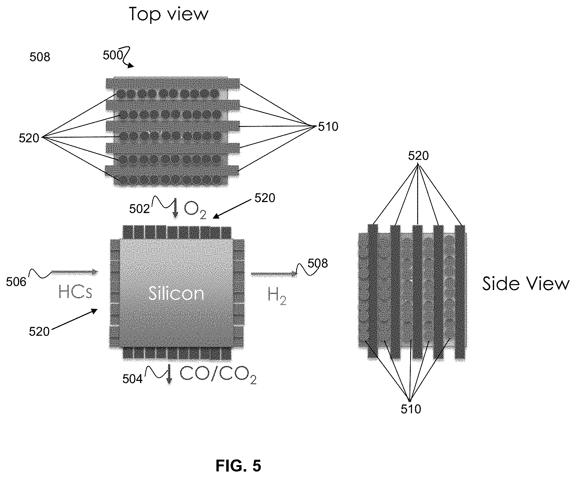 Patent US11787694 Figure 7 – Producing high purity hydrogen and carbon monoxide from a hydrocarbon material