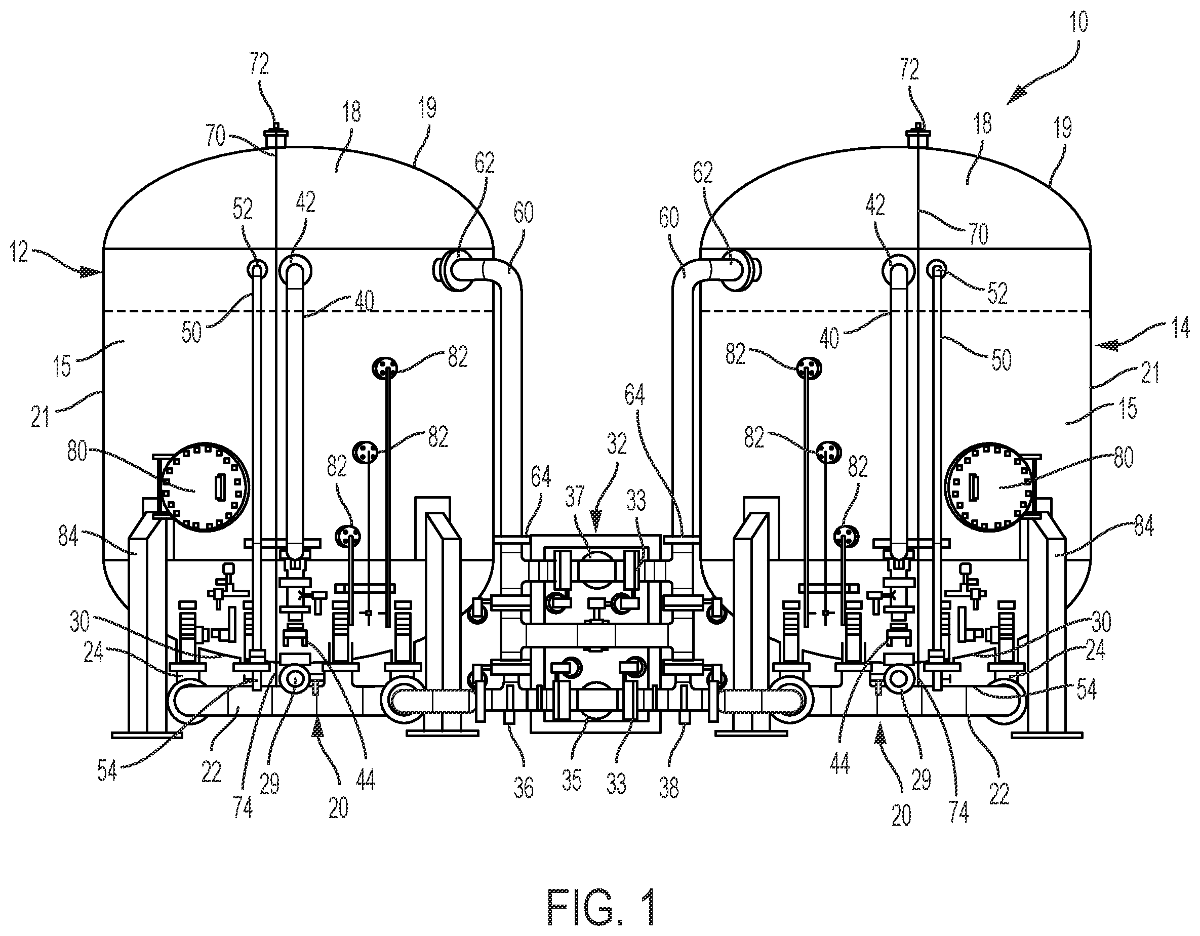 Patent US11787704 Figure 1 – Water treatment systems and methods of treating water