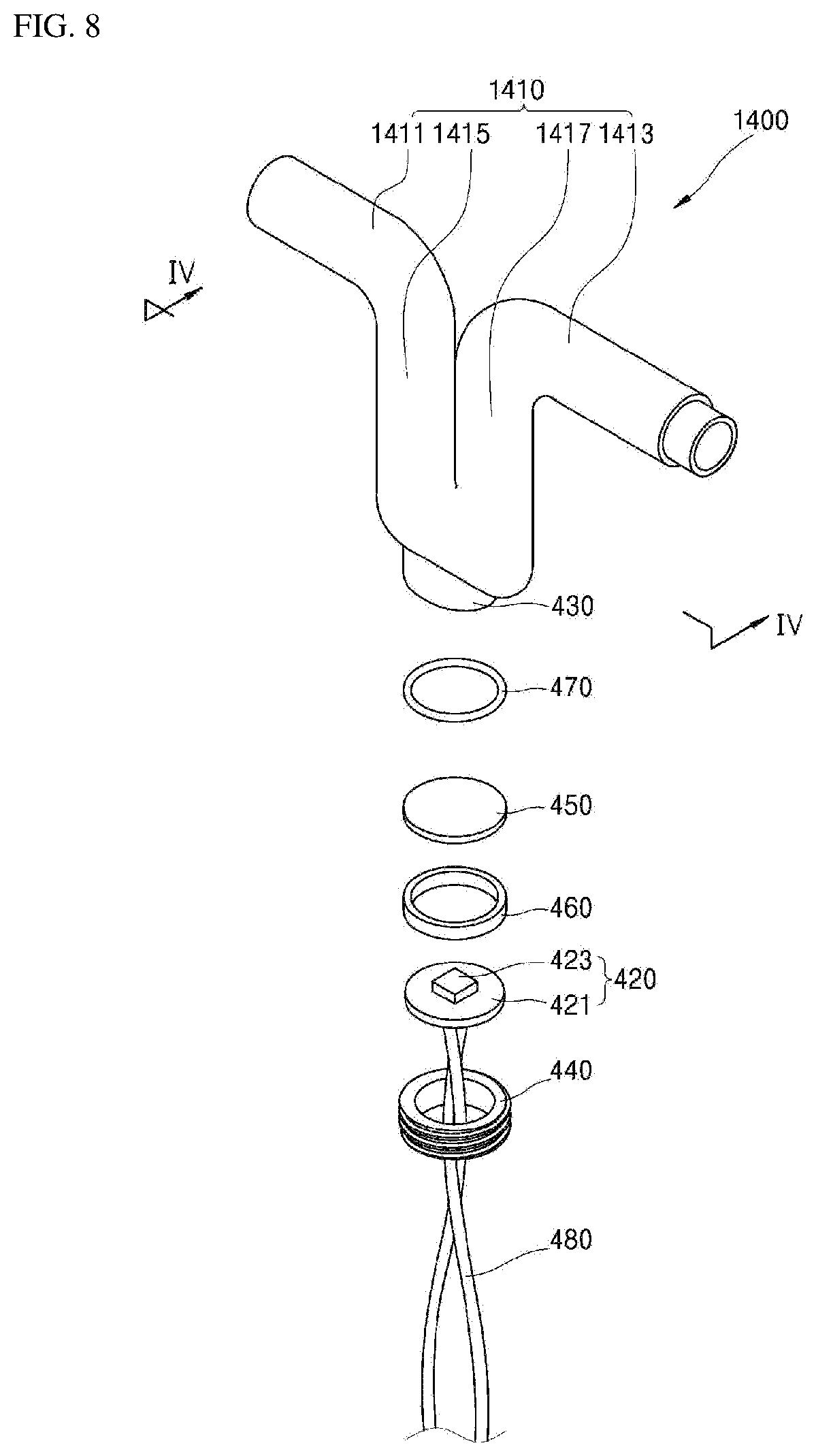 Patent US11787707 Figure 5 – Sterilization module, water purification device, and system comprising water purification device
