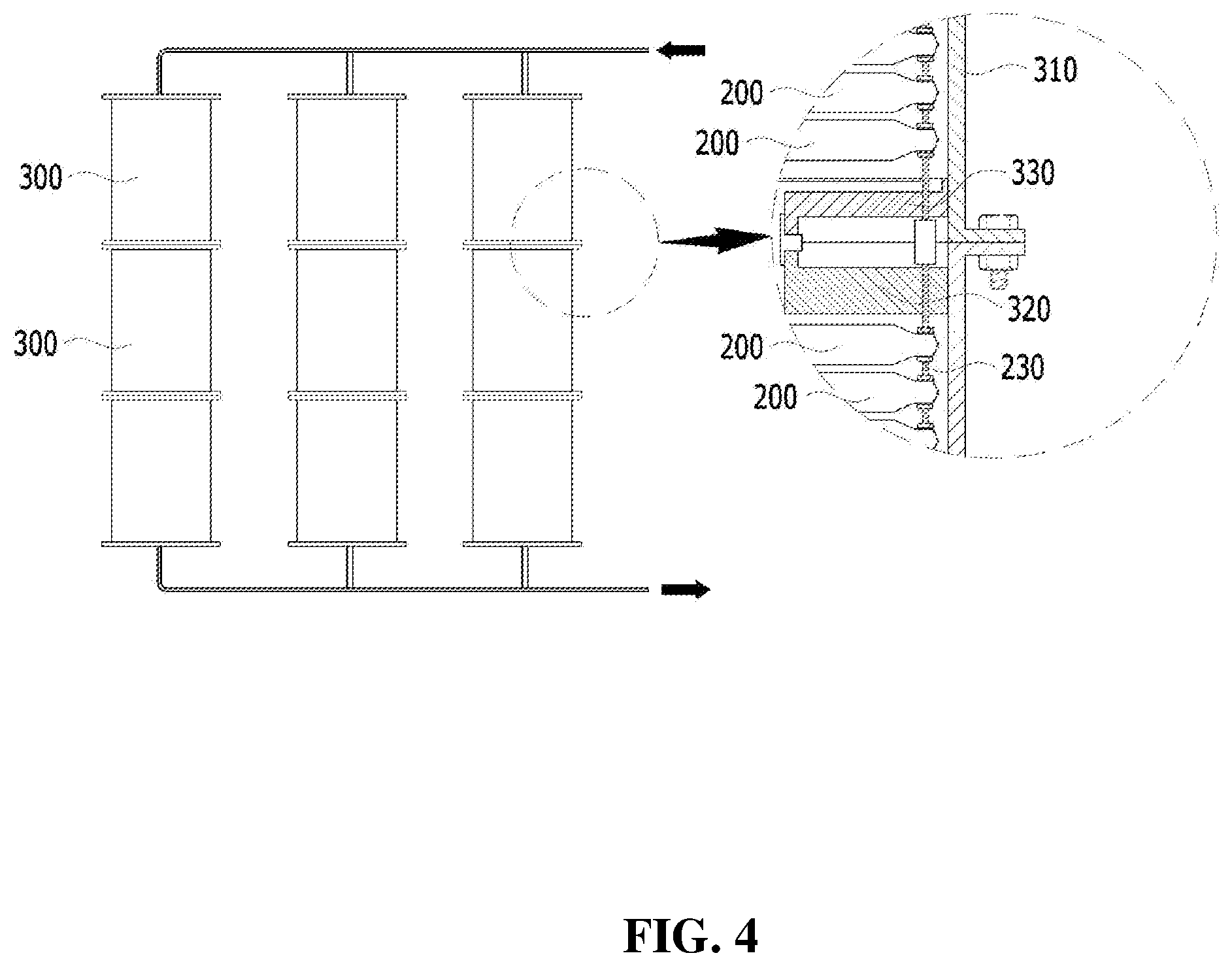 Patent US11787711 Figure 4 – Deionization electrode, apparatus and method for deionization electrode, electrode module and deionization module