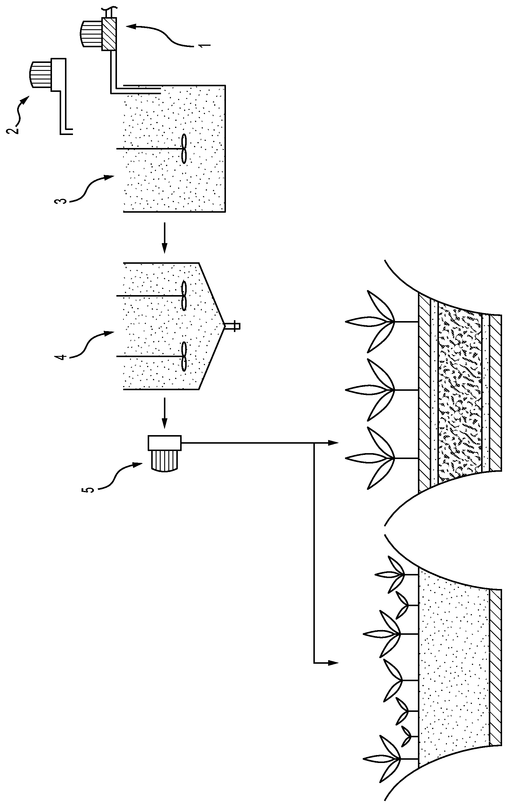 Patent US11787713 Figure 1 – Low cost technology municipal wastewater treatment for safe irrigation reuse