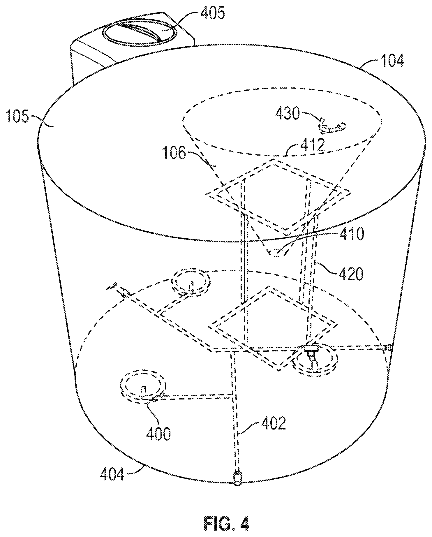 Patent US11787715 Figure 4 – Apparatus and method for recycling blackwater and greywater at oil and gas well sites