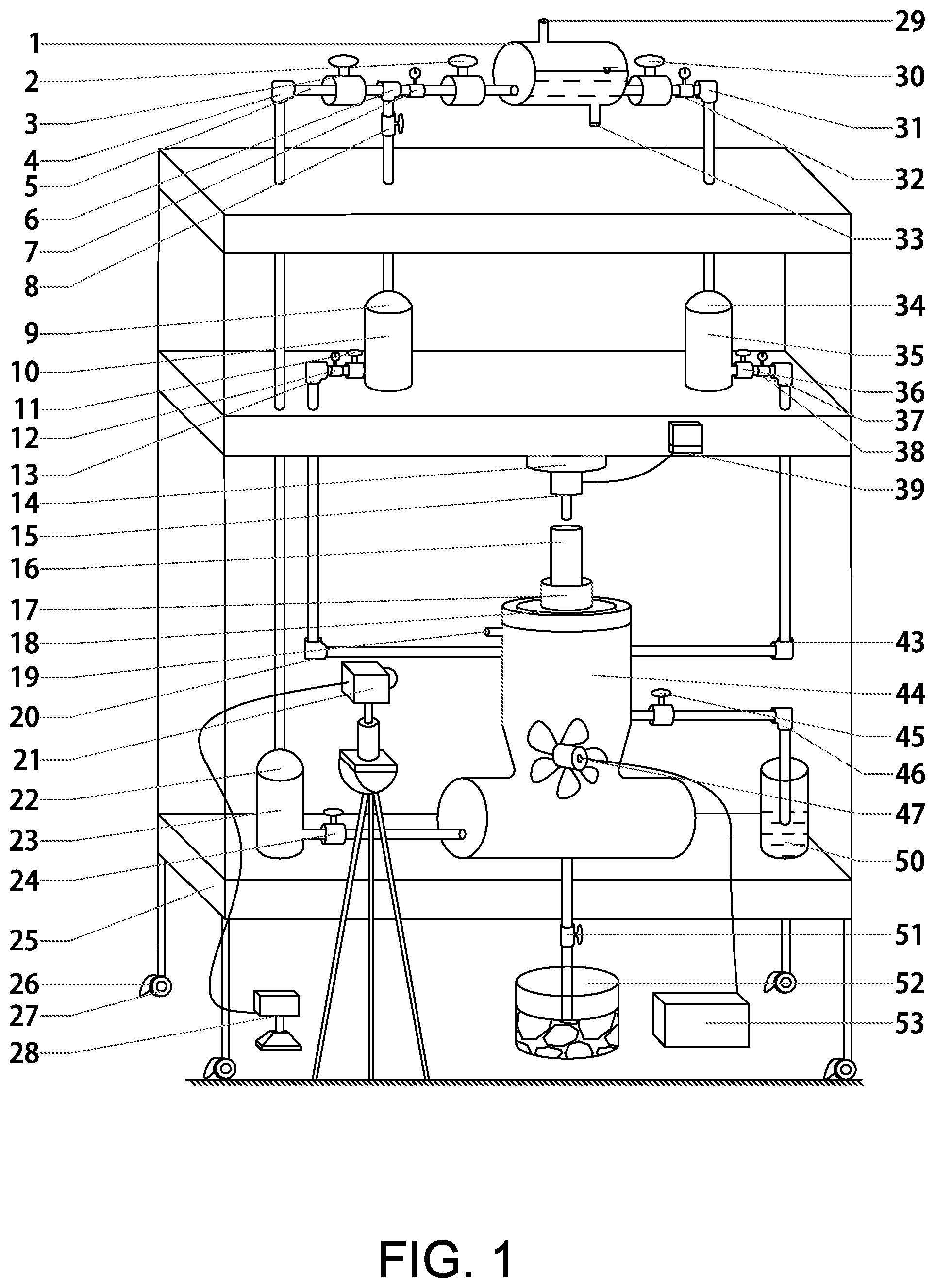 Patent US11787721 Figure 1 – Tailings settling-dewatering-solidifying device and experimental method thereof