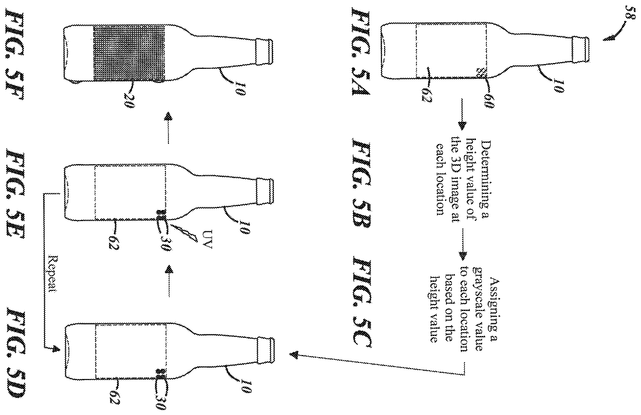 Patent US11787733 Figure 5 – Three-dimensional printing of a porous matrix on a container