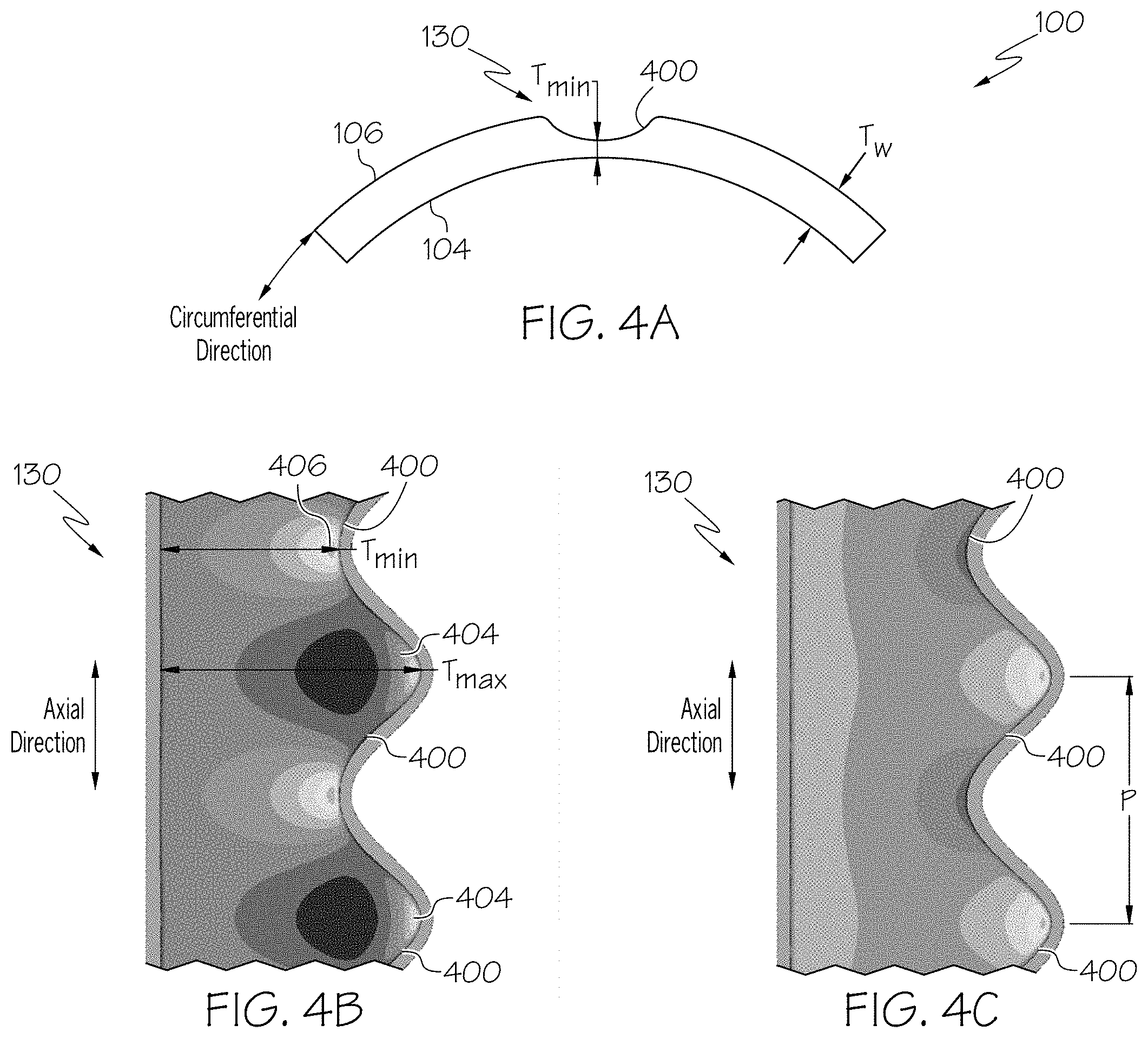Patent US11787735 Figure 3 – Stress features for crack redirection and protection in glass containers