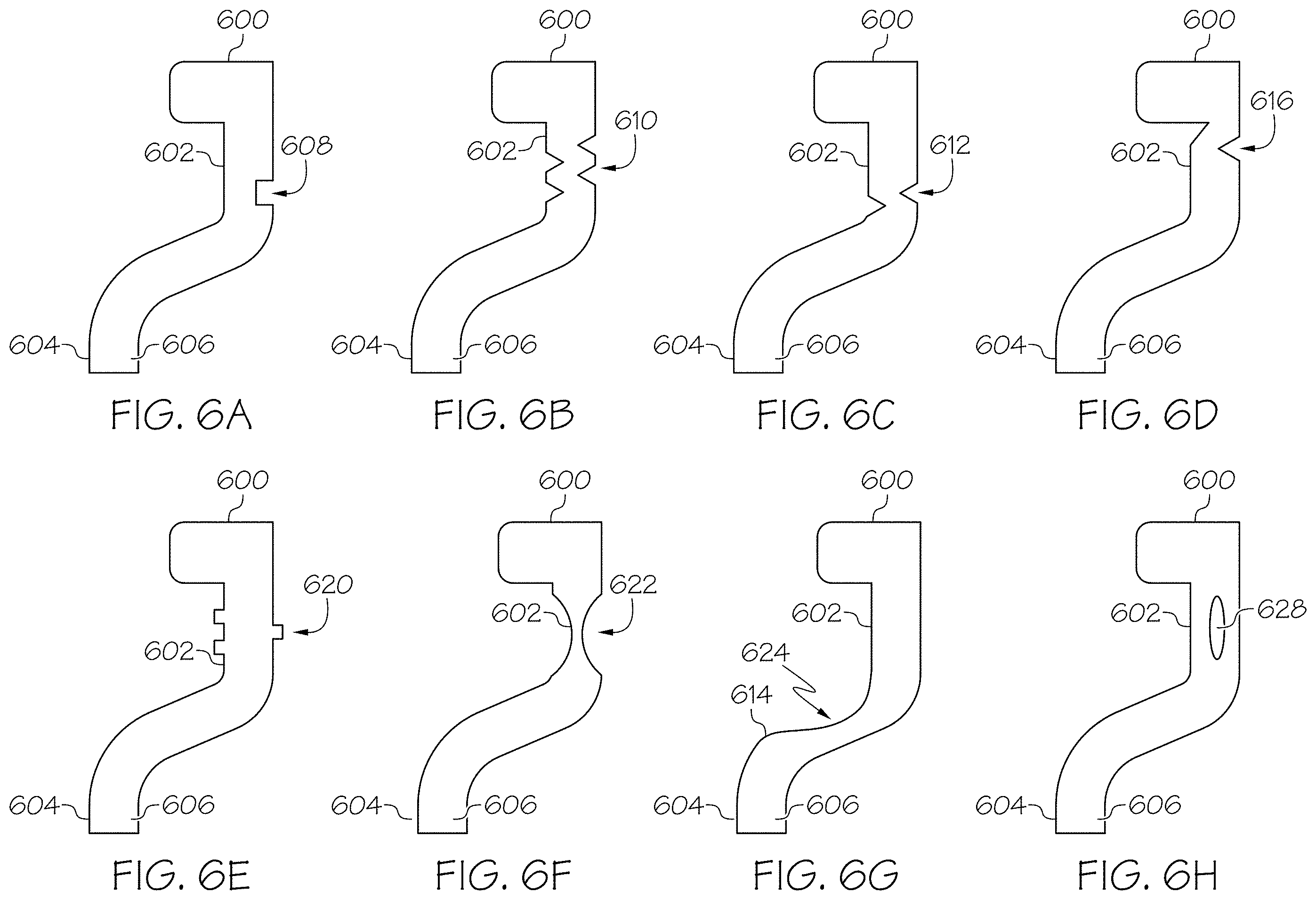 Patent US11787735 Figure 5 – Stress features for crack redirection and protection in glass containers