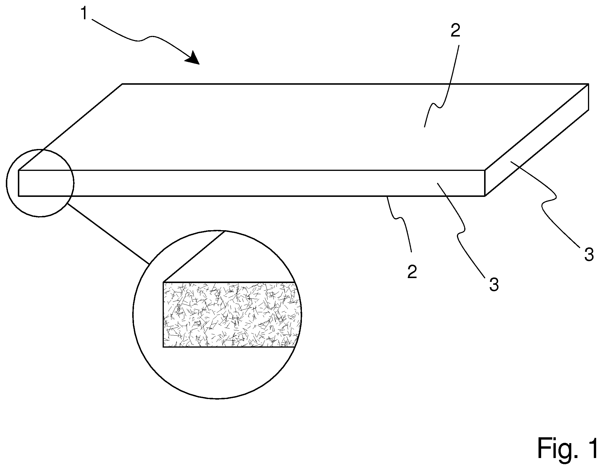 Patent US11787741 Figure 1 – Method for recycling mineral wool, a method for production of acoustical panel elements and such an acoustical panel element