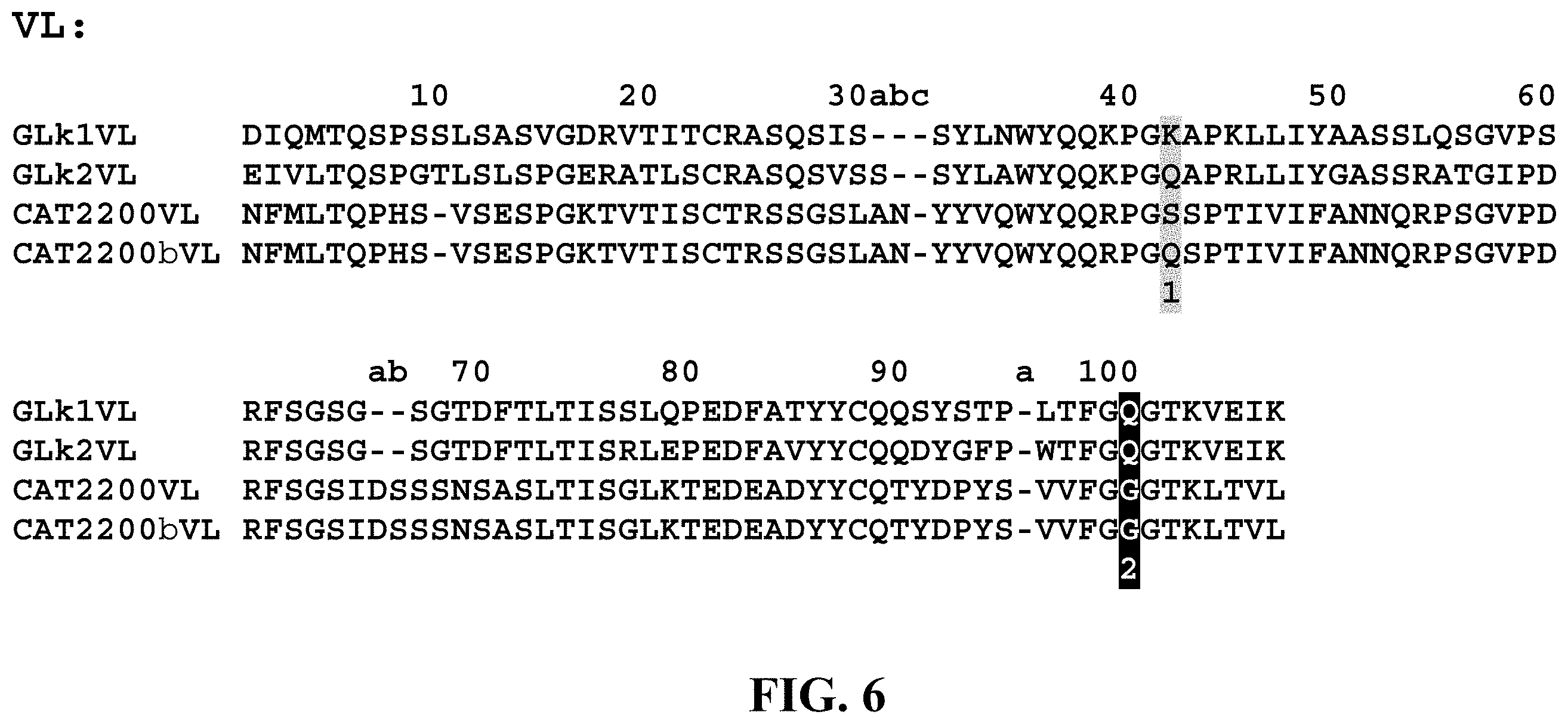Patent US11787875 Figure 6 – Materials and methods for improved single chain variable fragments