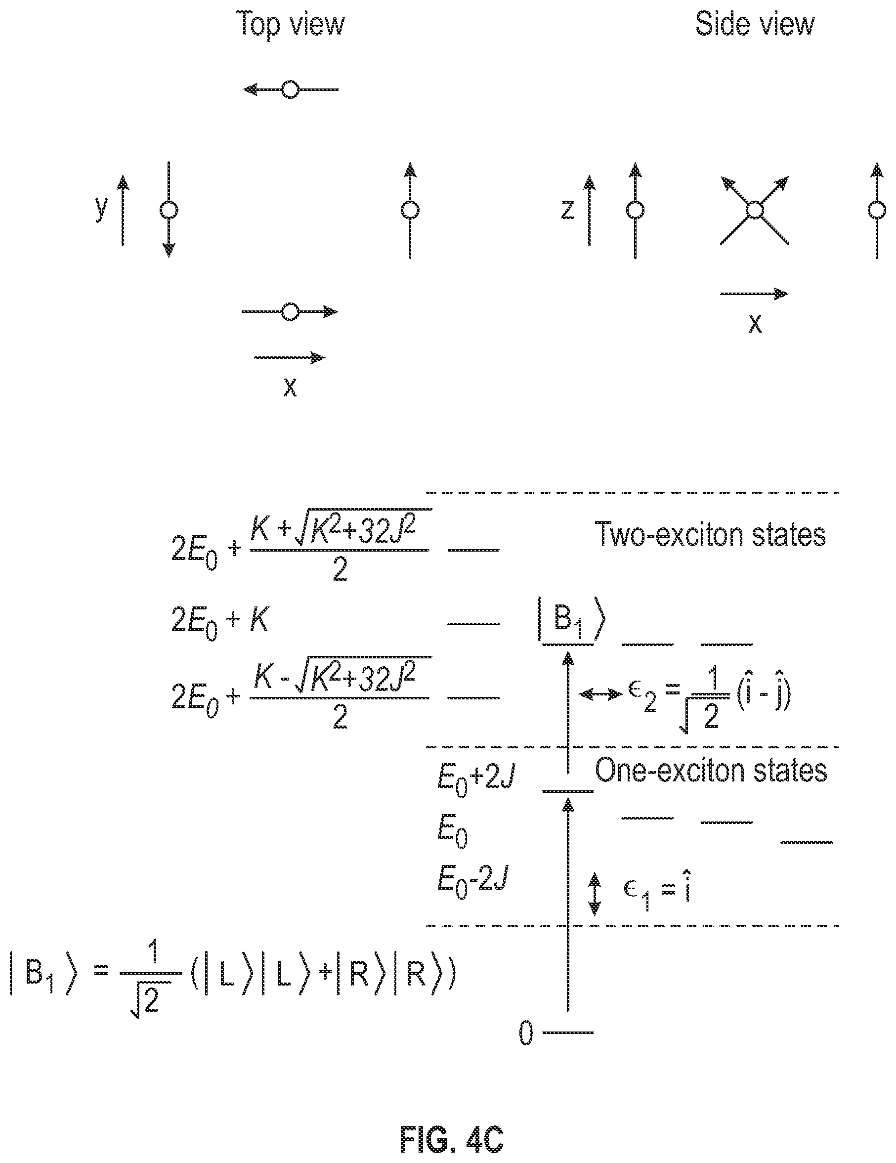 Patent US11787947 Figure 4 – Dyes in dye aggregate systems—engineering J, K, and dye packing