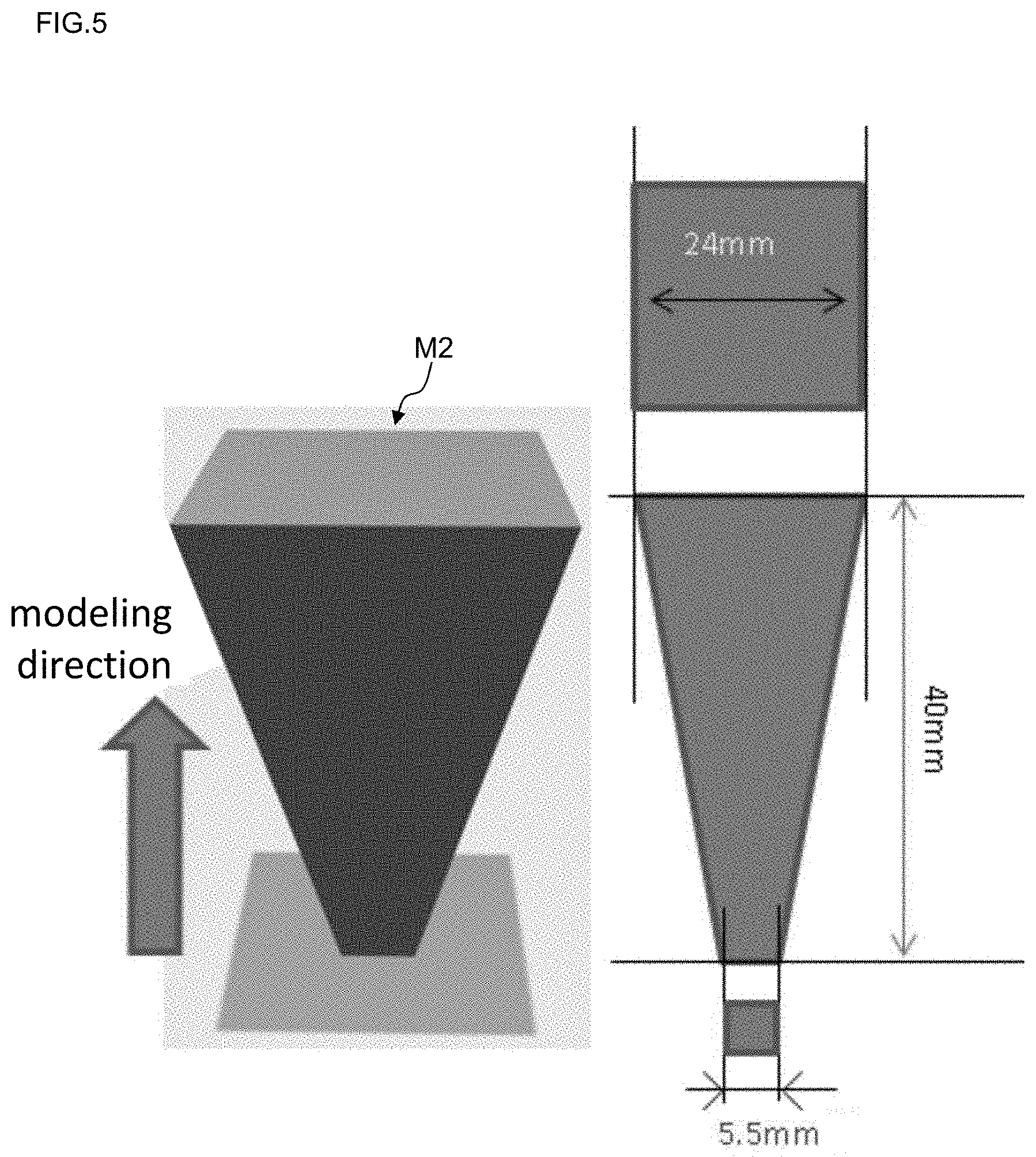 Patent US11787951 Figure 5 – Photocurable composition for three-dimensional molding, three-dimensional molded product, and method for producing three-dimensional molded product