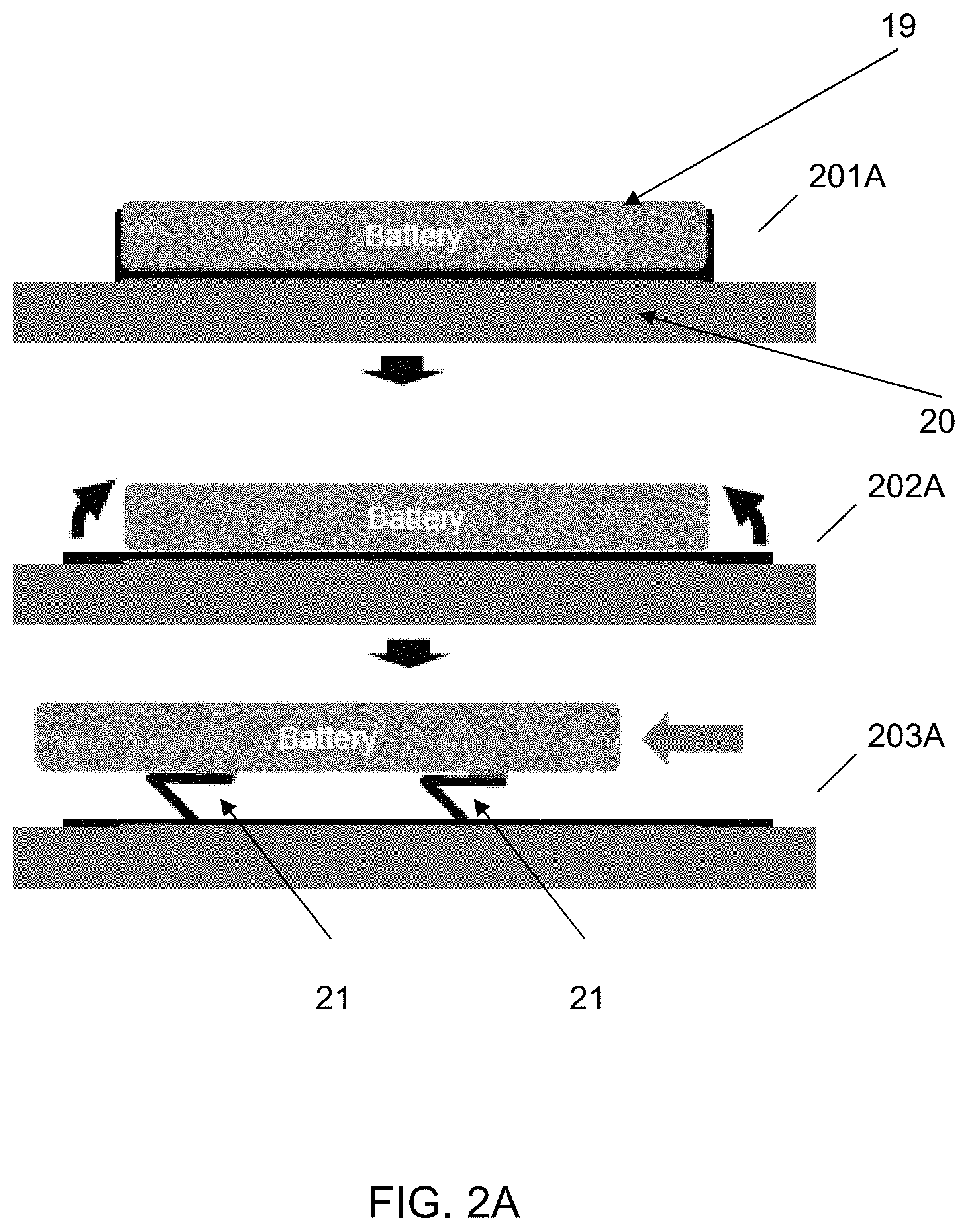Patent US11787980 Figure 2 – Adhesive battery securement