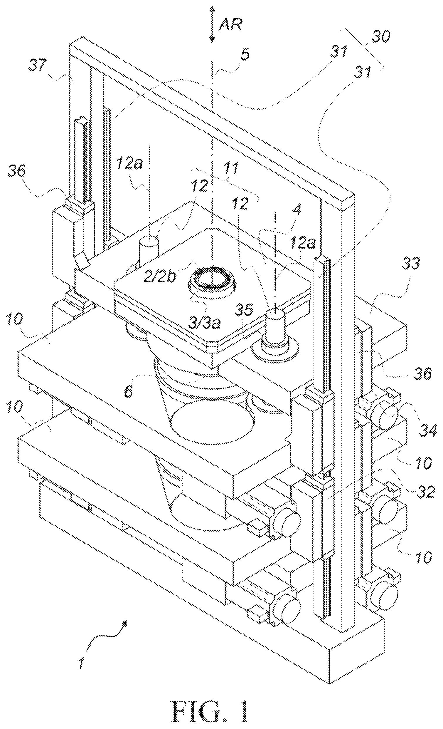 Patent US11791700 — Apparatus for bending ends, arranged in annular layers, of bar conductors of a stator of an electrical machine — Figure 1