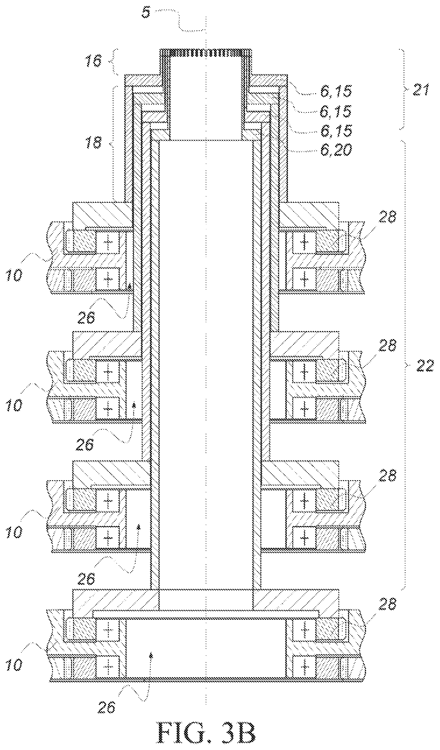 Patent US11791700 Figure 4 – Apparatus for bending ends, arranged in annular layers, of bar conductors of a stator of an electrical machine