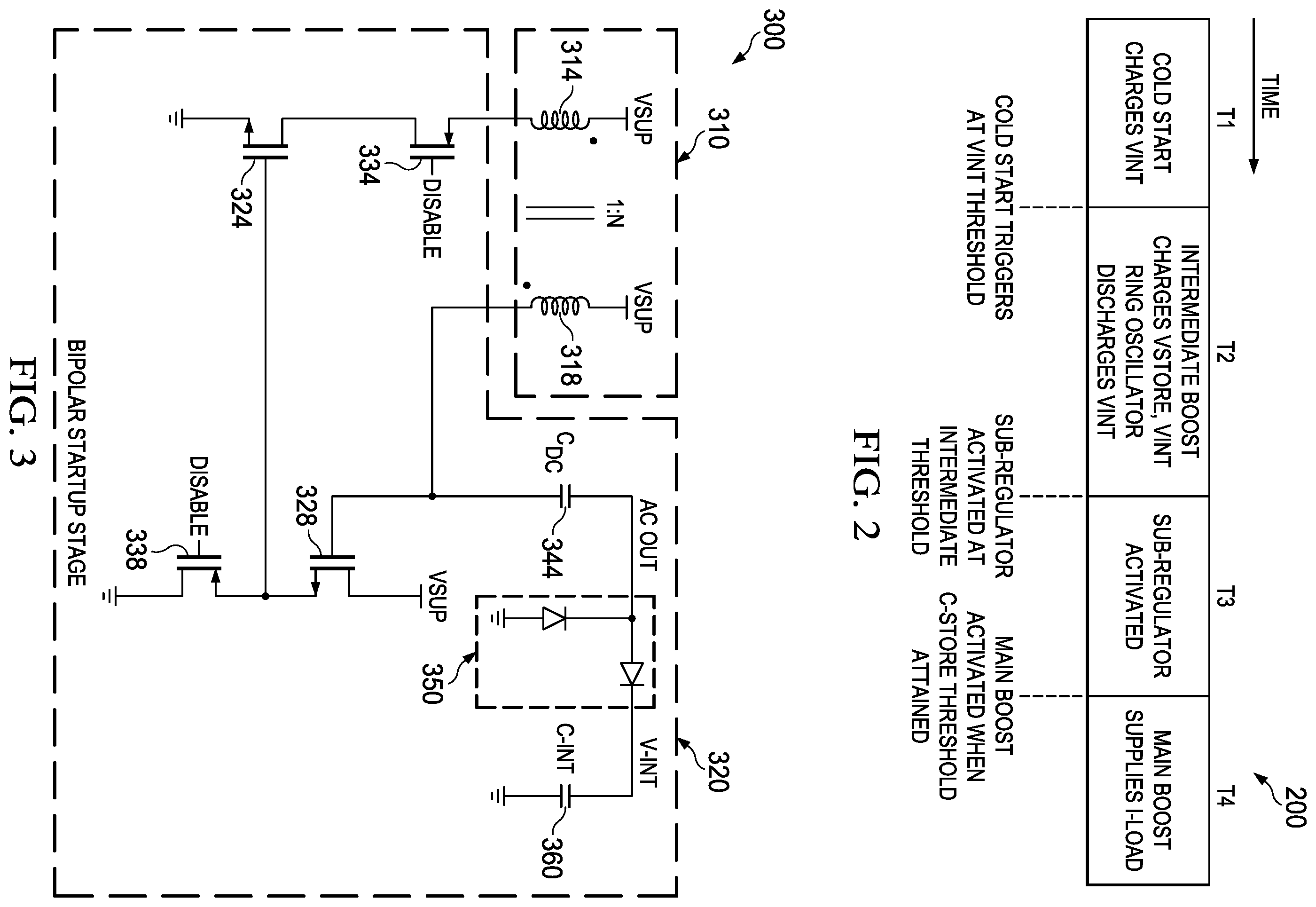 Patent US11791714 Figure 2 – Voltage conversion and charging from low bipolar input voltage