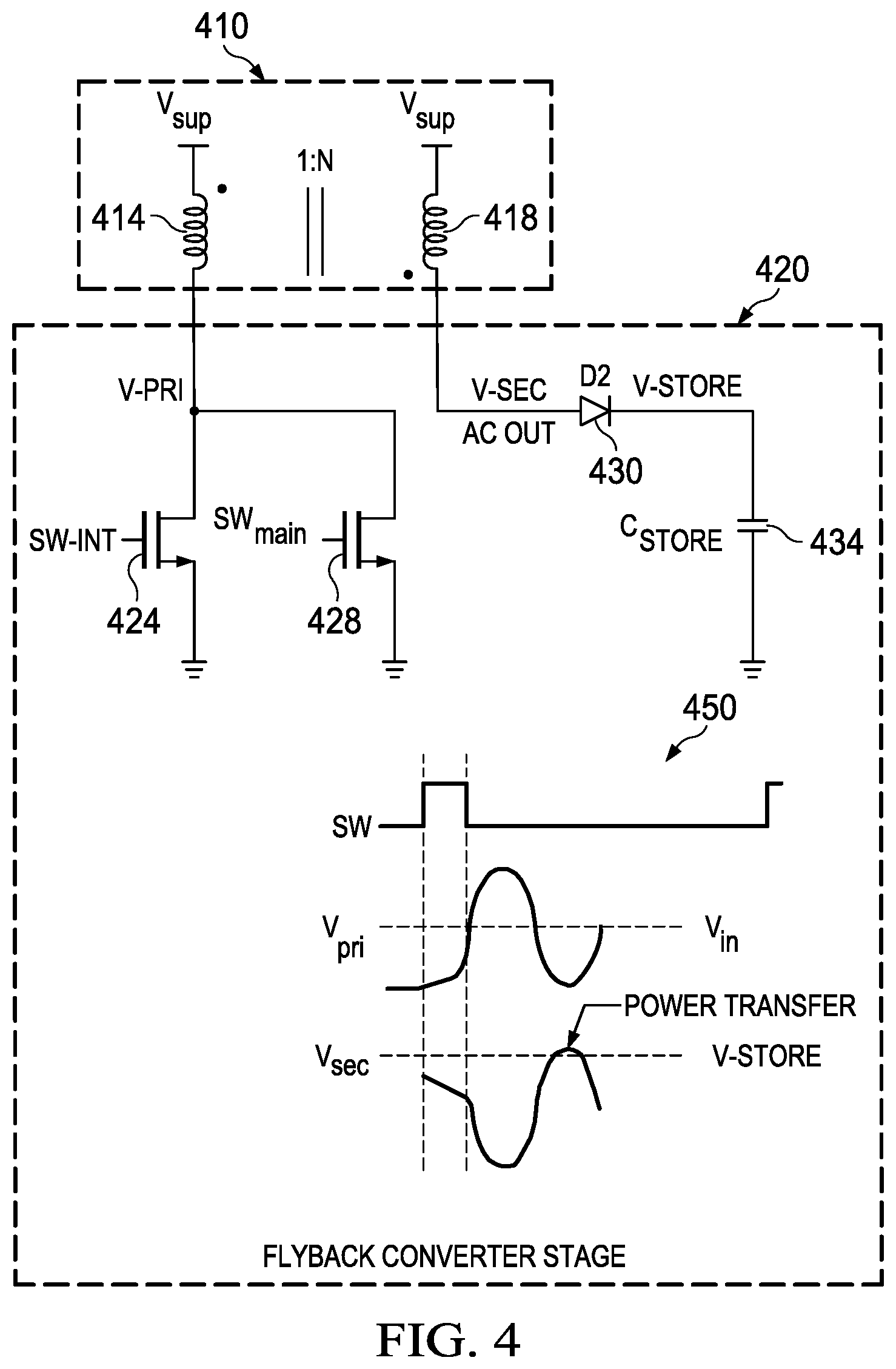 Patent US11791714 Figure 3 – Voltage conversion and charging from low bipolar input voltage