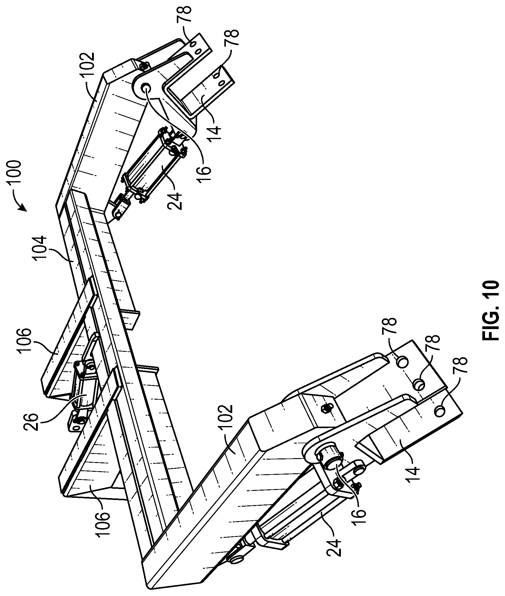 Patent US11793097 Figure 8 – Farming implement quick-attachment system