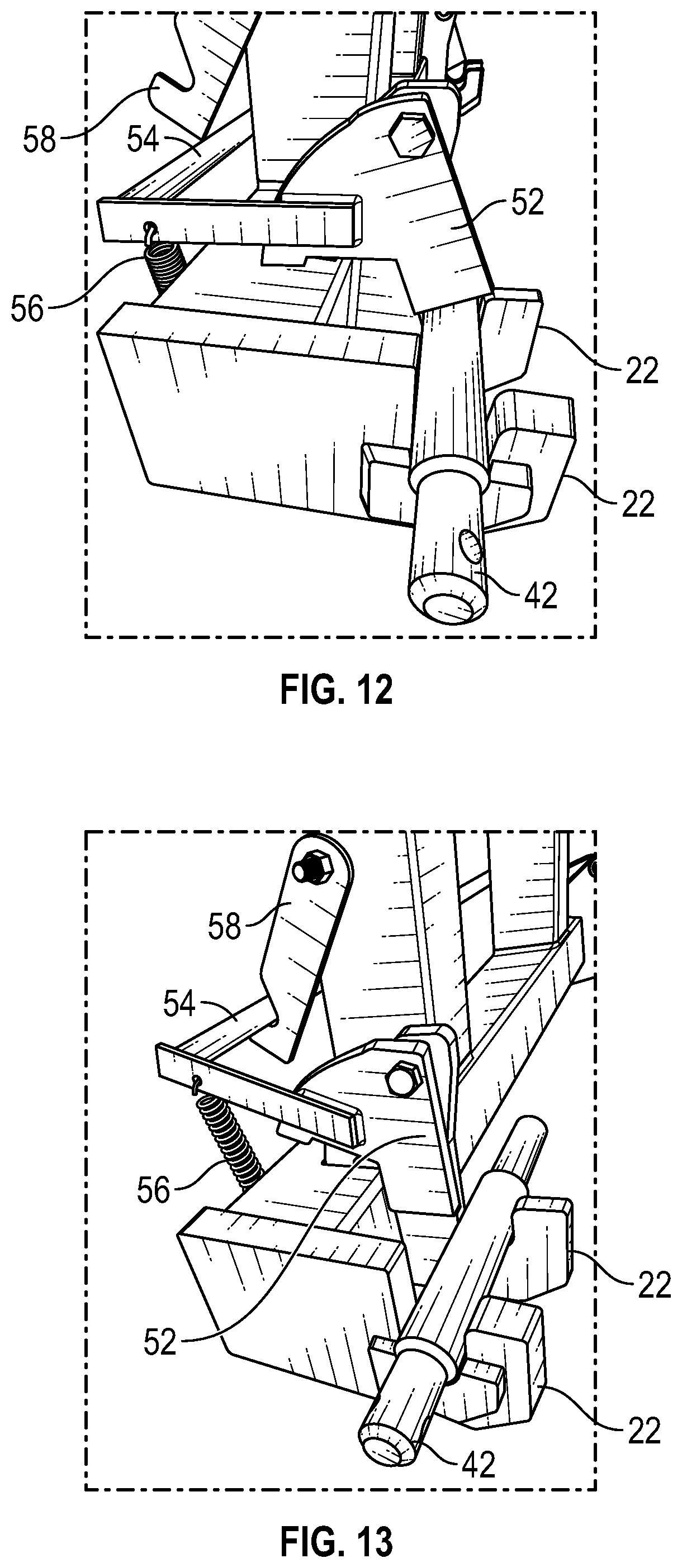 Patent US11793097 Figure 10 – Farming implement quick-attachment system