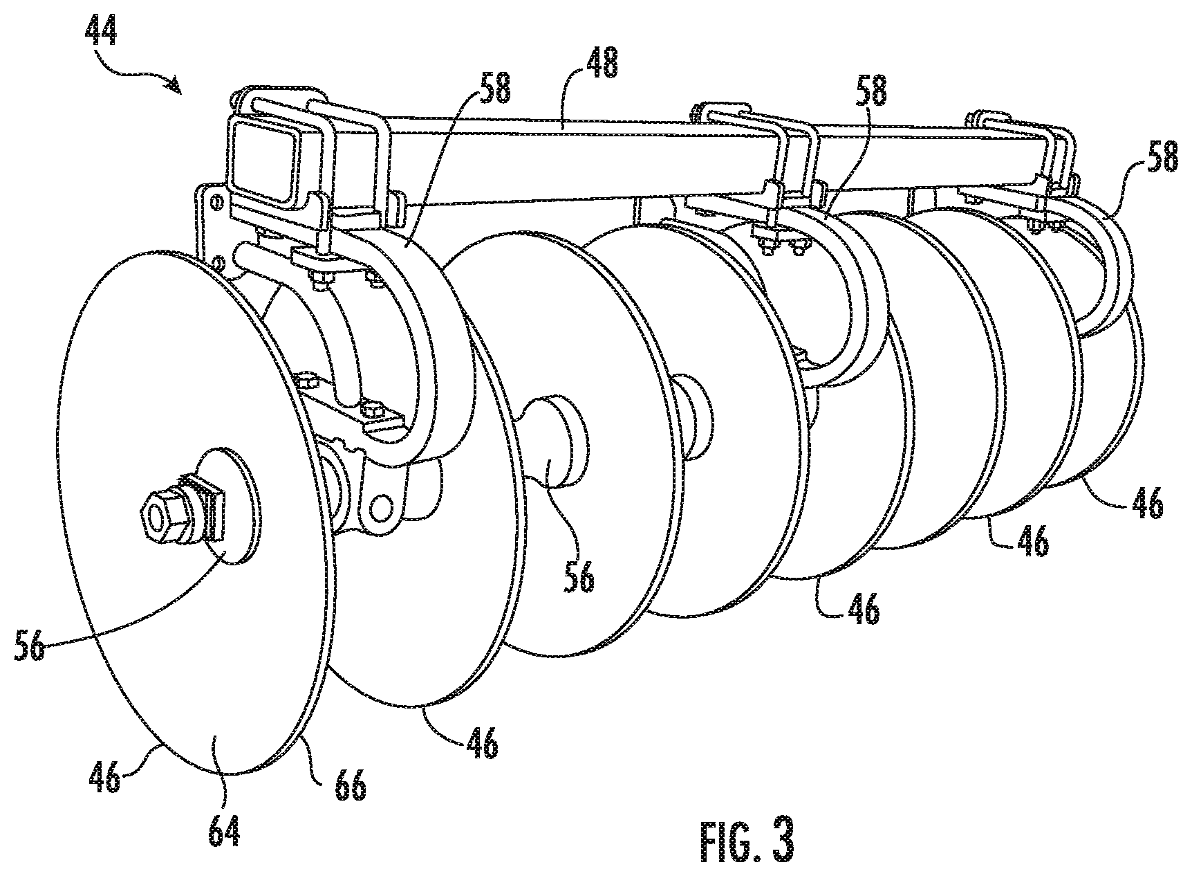 Patent US11793098 Figure 3 – System and method for detecting levelness of tools of a tillage implement based on material flow