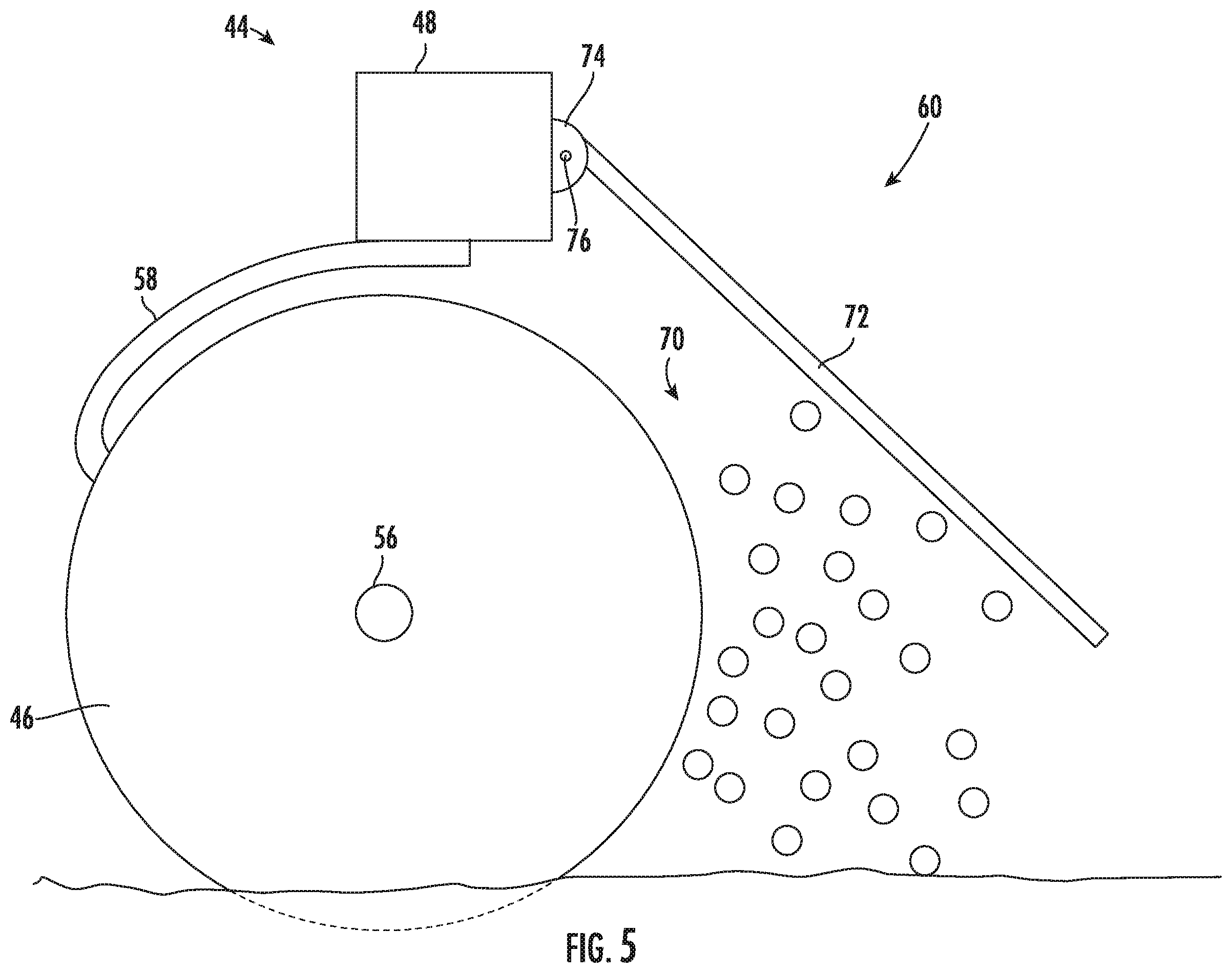 Patent US11793098 Figure 5 – System and method for detecting levelness of tools of a tillage implement based on material flow