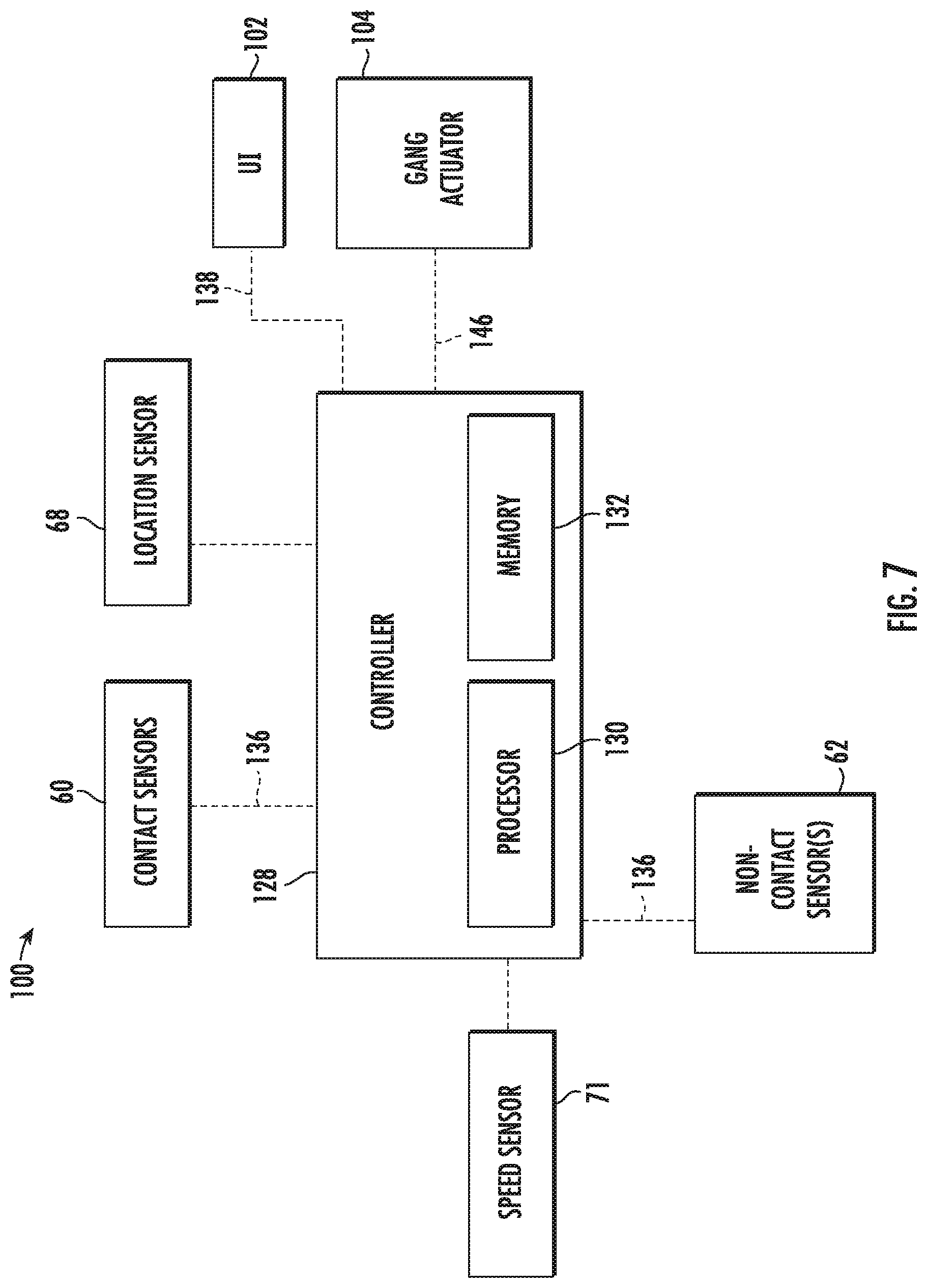 Patent US11793098 Figure 7 – System and method for detecting levelness of tools of a tillage implement based on material flow