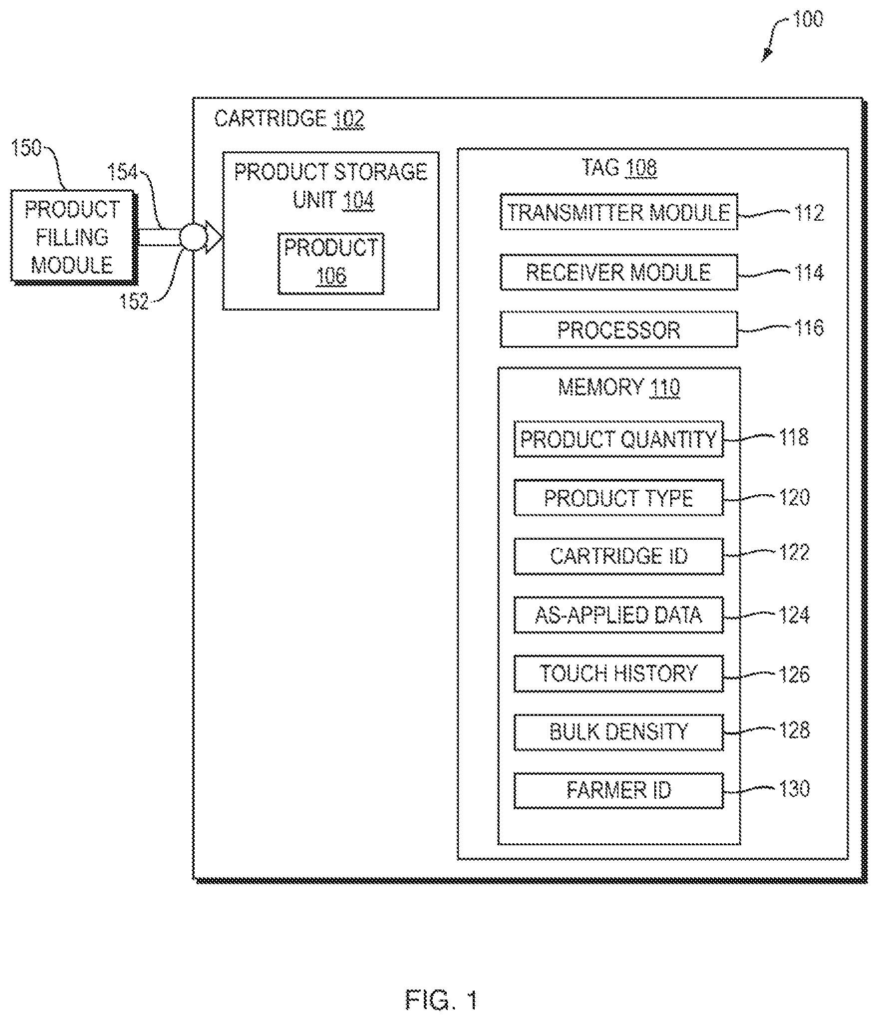 Patent US11793102 Figure 1 – Tagged container tracking