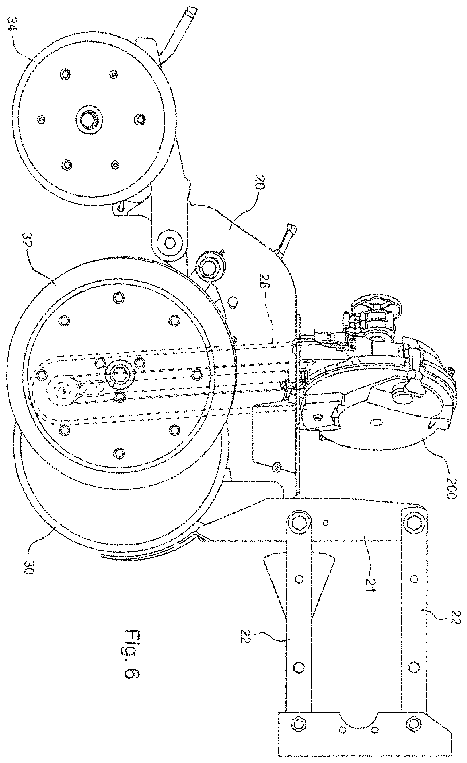 Patent US11793104 Figure 6 – Seeding machine with seed delivery system
