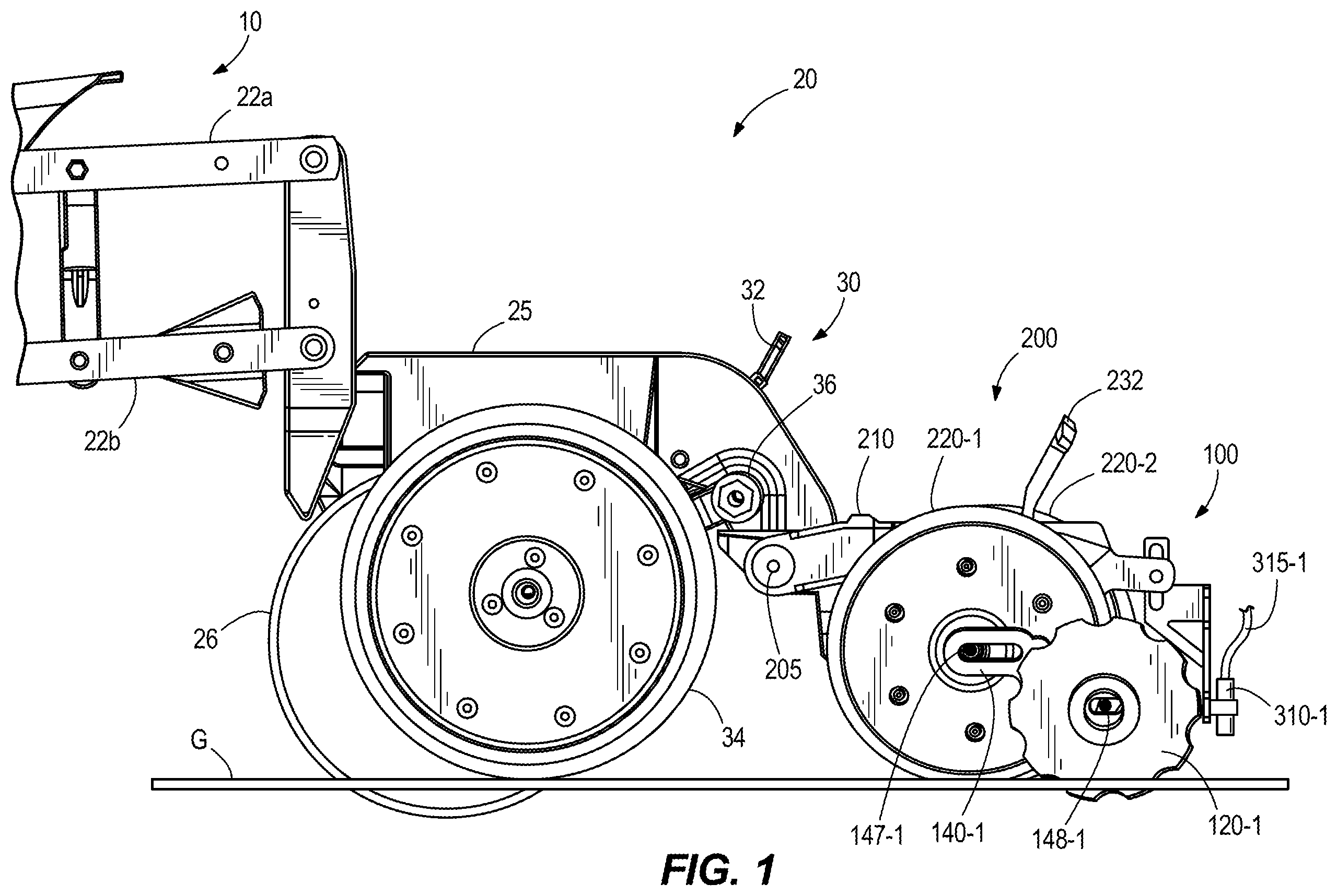 Patent US11793105 Figure 1 – Crop input applicator systems, methods, and apparatuses