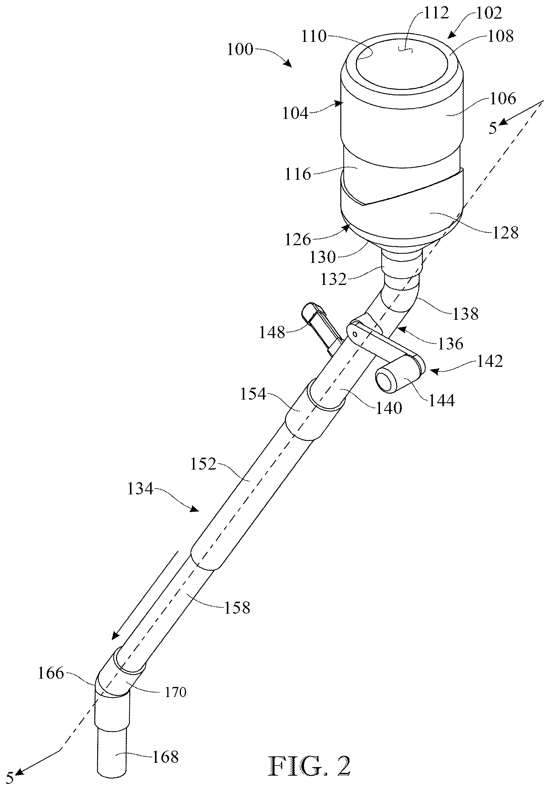 Patent US11793107 Figure 2 – Gardening material dispensing apparatus
