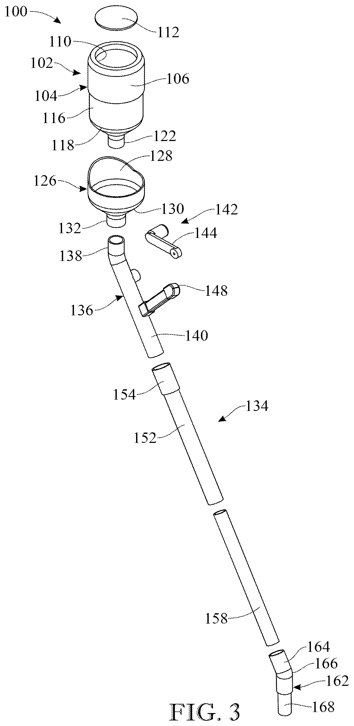 Patent US11793107 Figure 3 – Gardening material dispensing apparatus