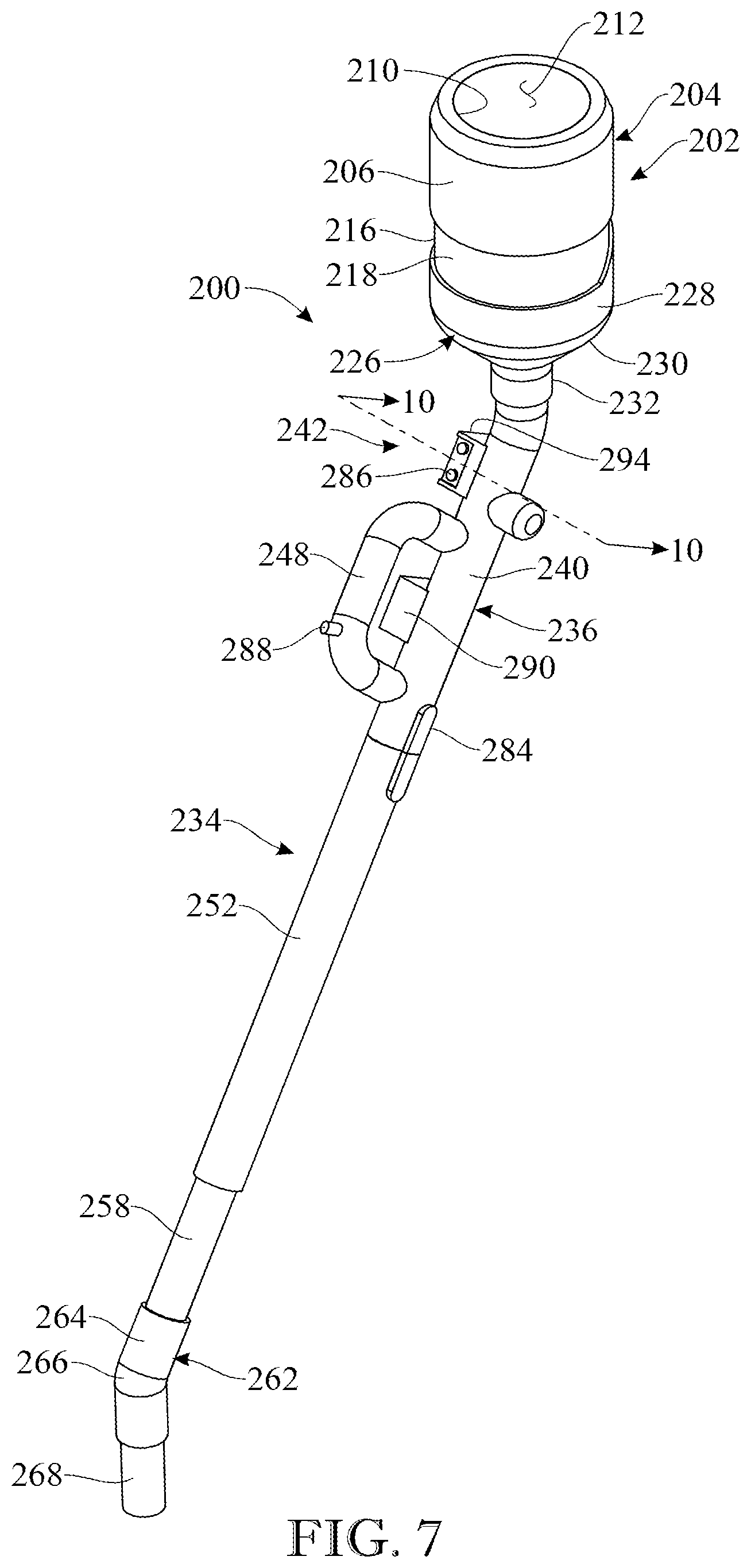 Patent US11793107 Figure 7 – Gardening material dispensing apparatus