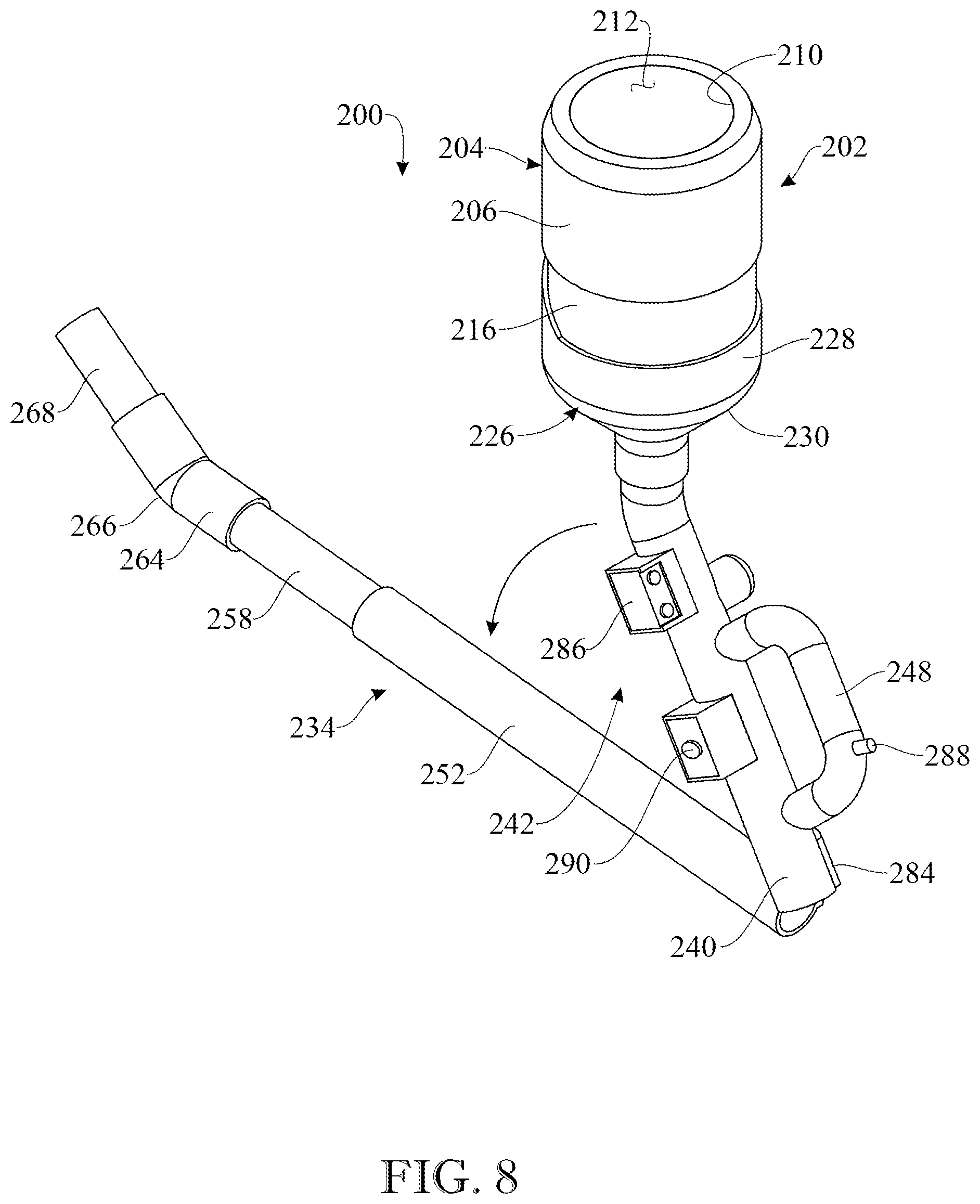 Patent US11793107 Figure 8 – Gardening material dispensing apparatus