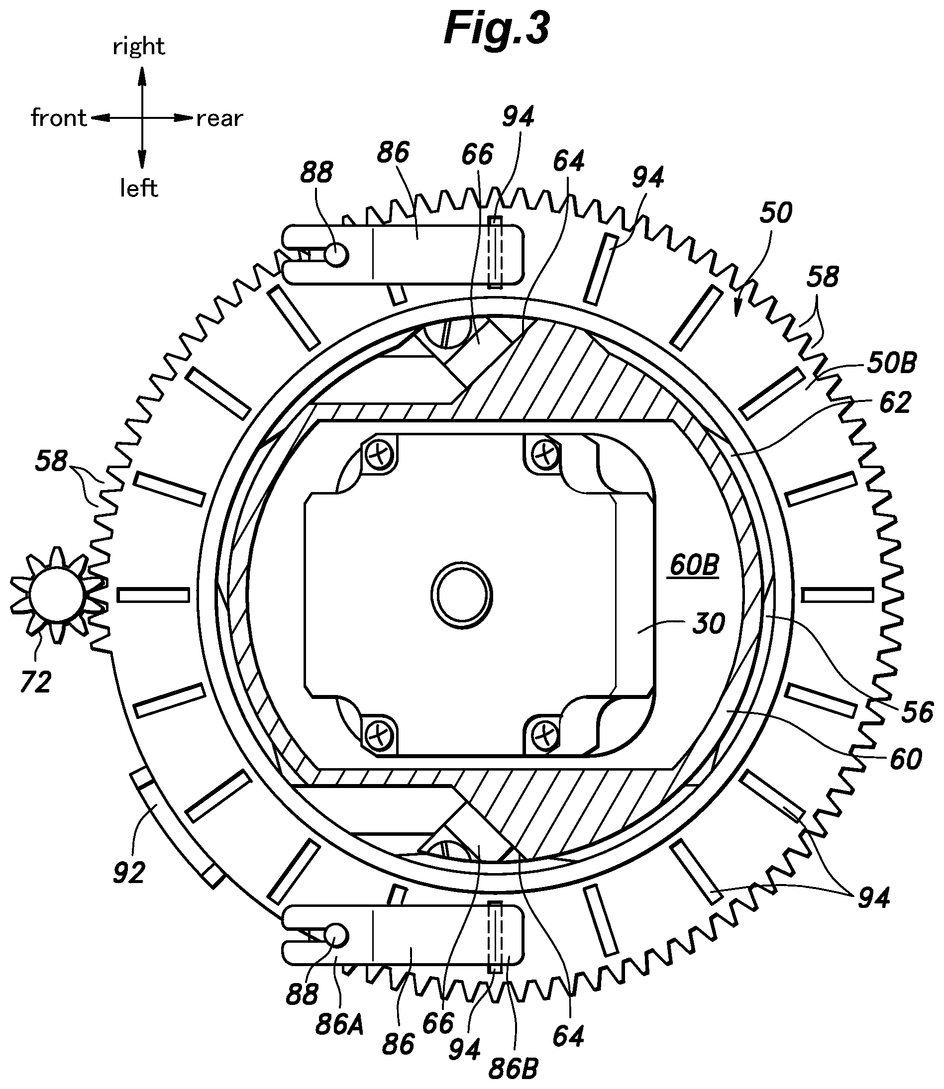 Patent US11793110 Figure 3 – Work machine with height adjustable work unit