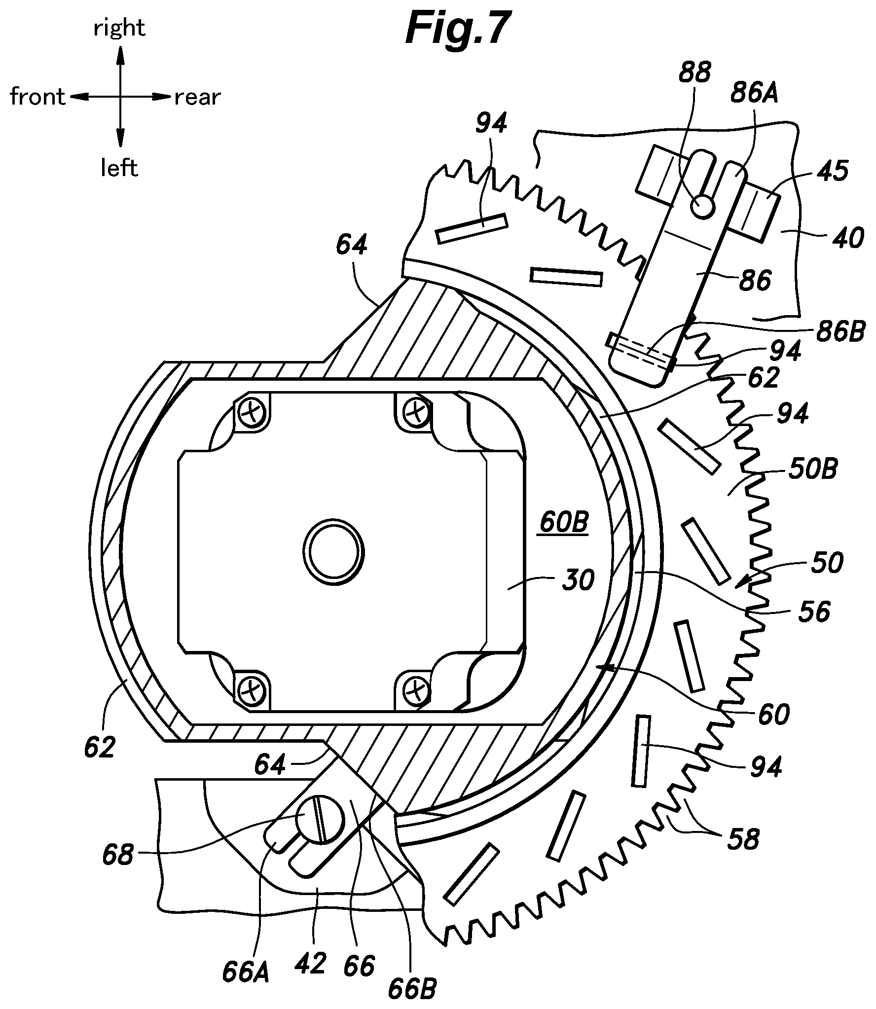 Patent US11793110 Figure 7 – Work machine with height adjustable work unit