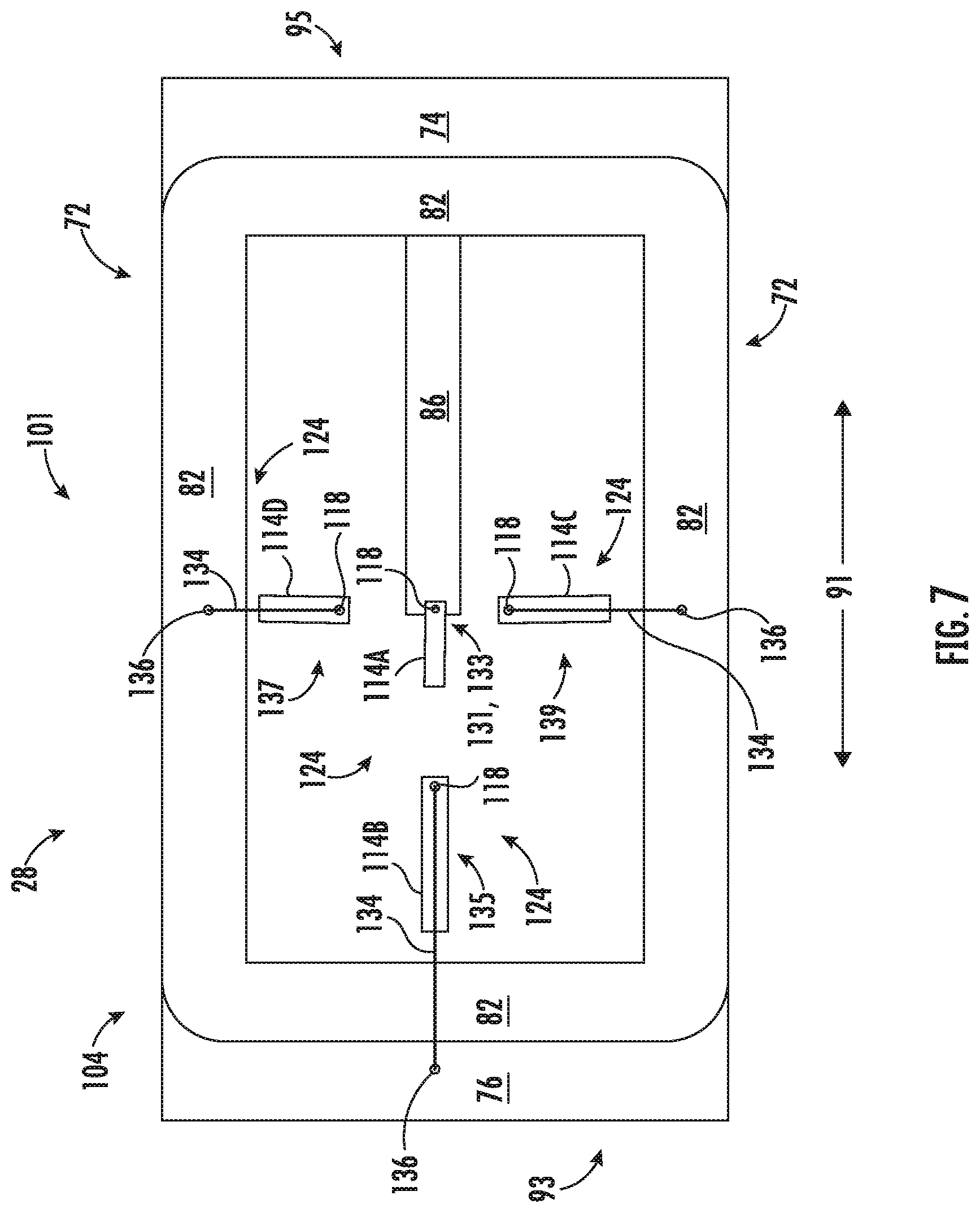 Patent US11793112 Figure 6 – System and method for sensing harvested crop levels utilizing a stowable sensor array