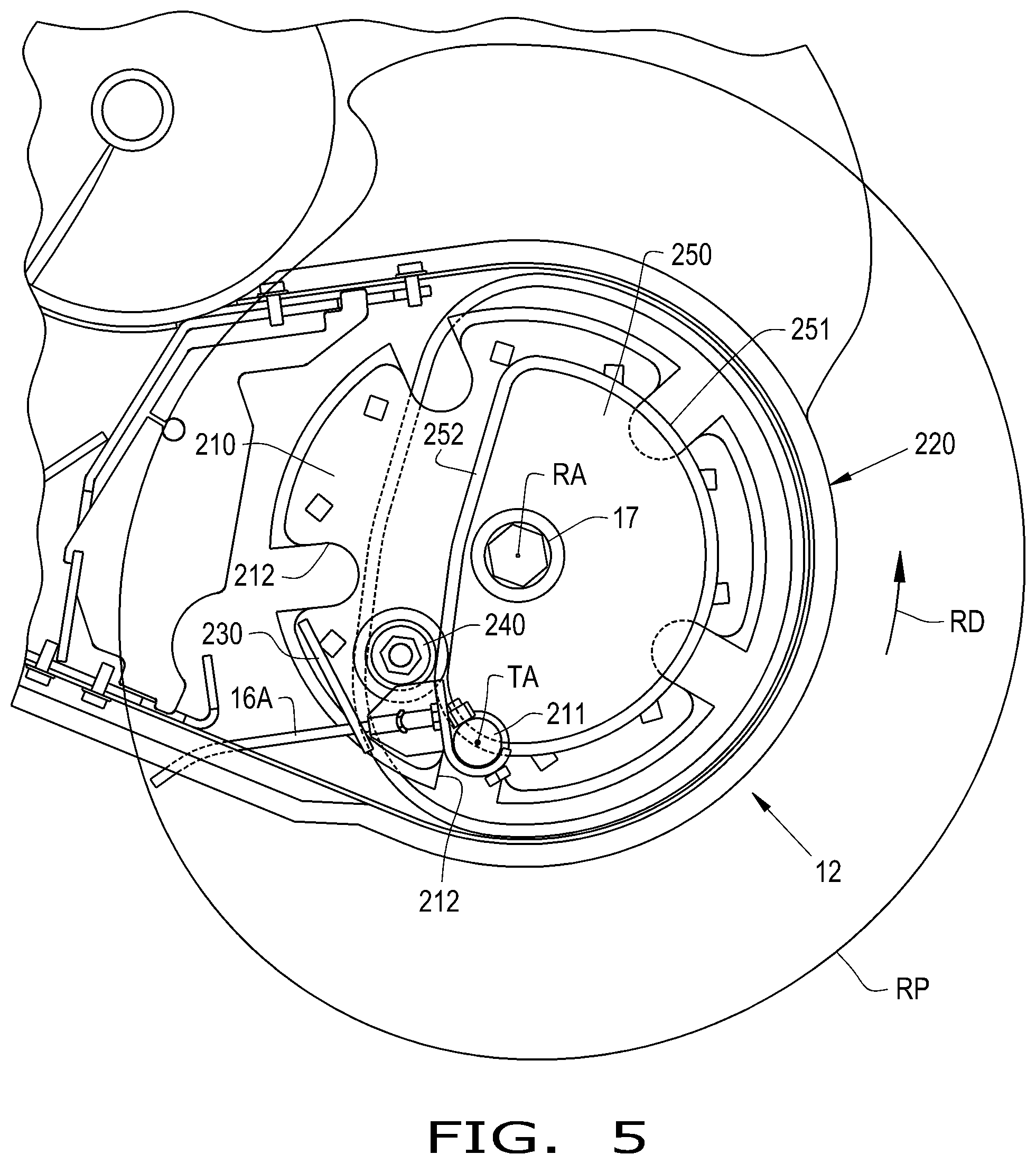Patent US11793114 Figure 5 – Agricultural vehicle including a pickup with a tine guide