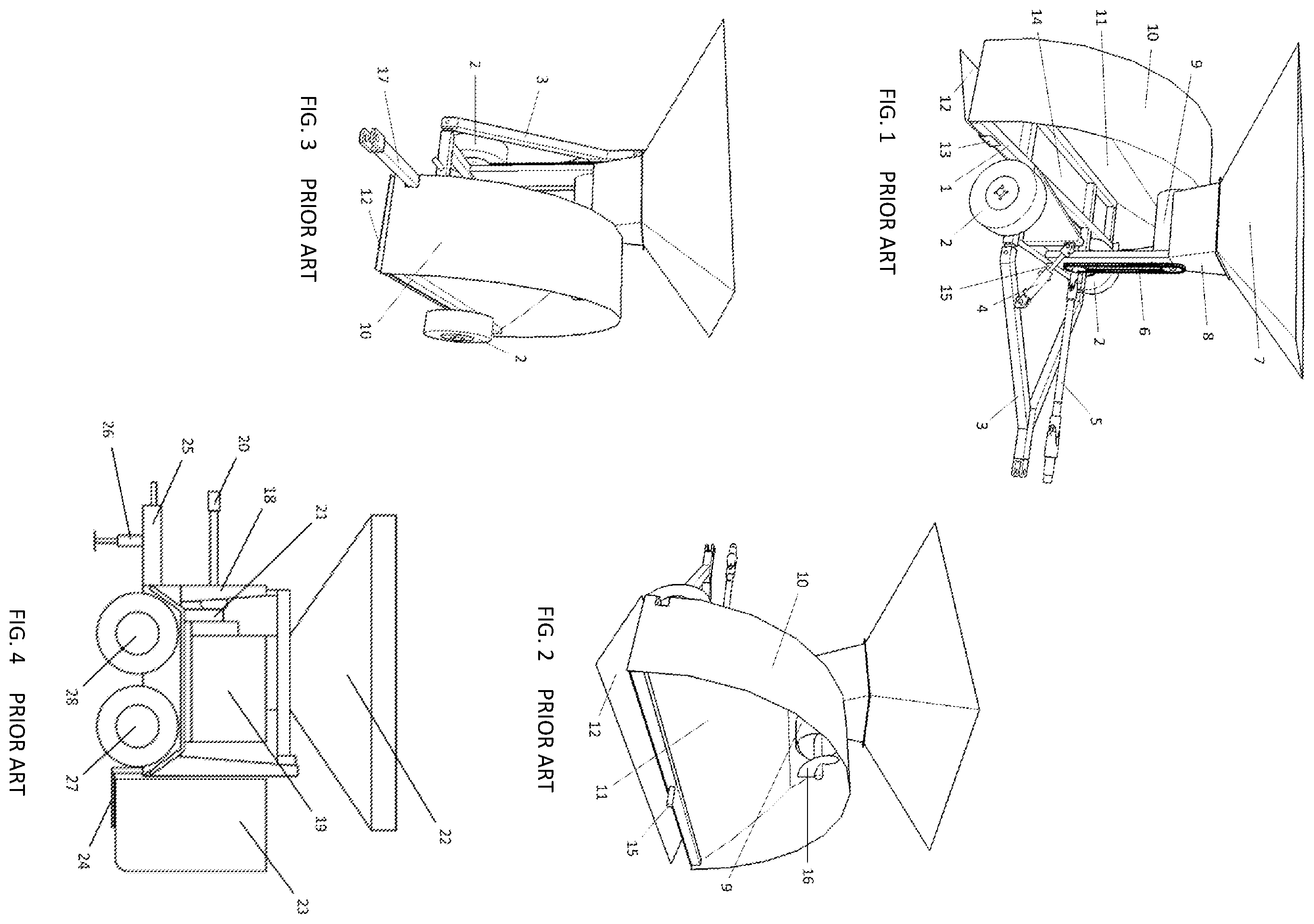 Patent US11793117 Figure 1 – Self-trailering grain bagging machine on four wheels