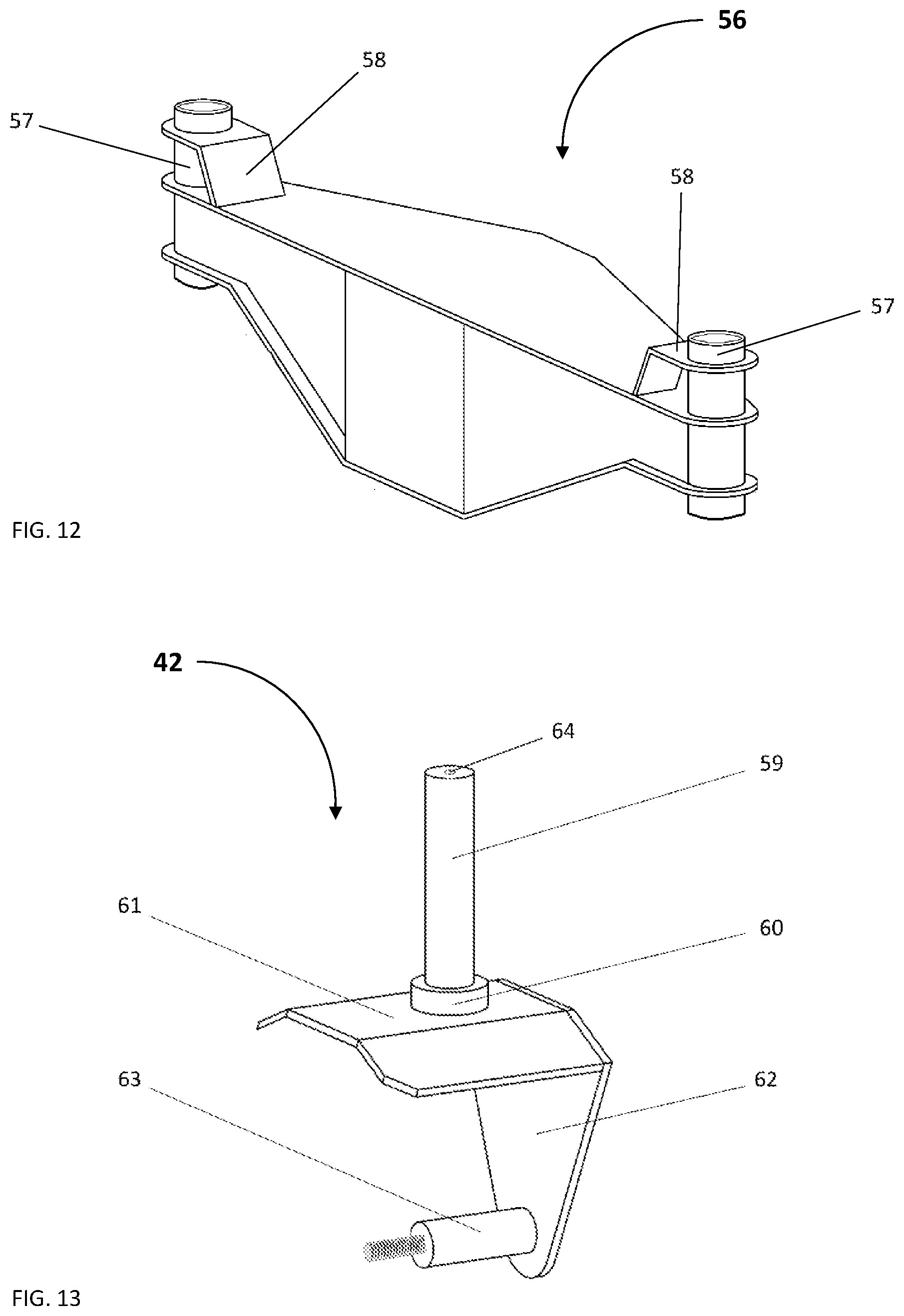 Patent US11793117 Figure 6 – Self-trailering grain bagging machine on four wheels