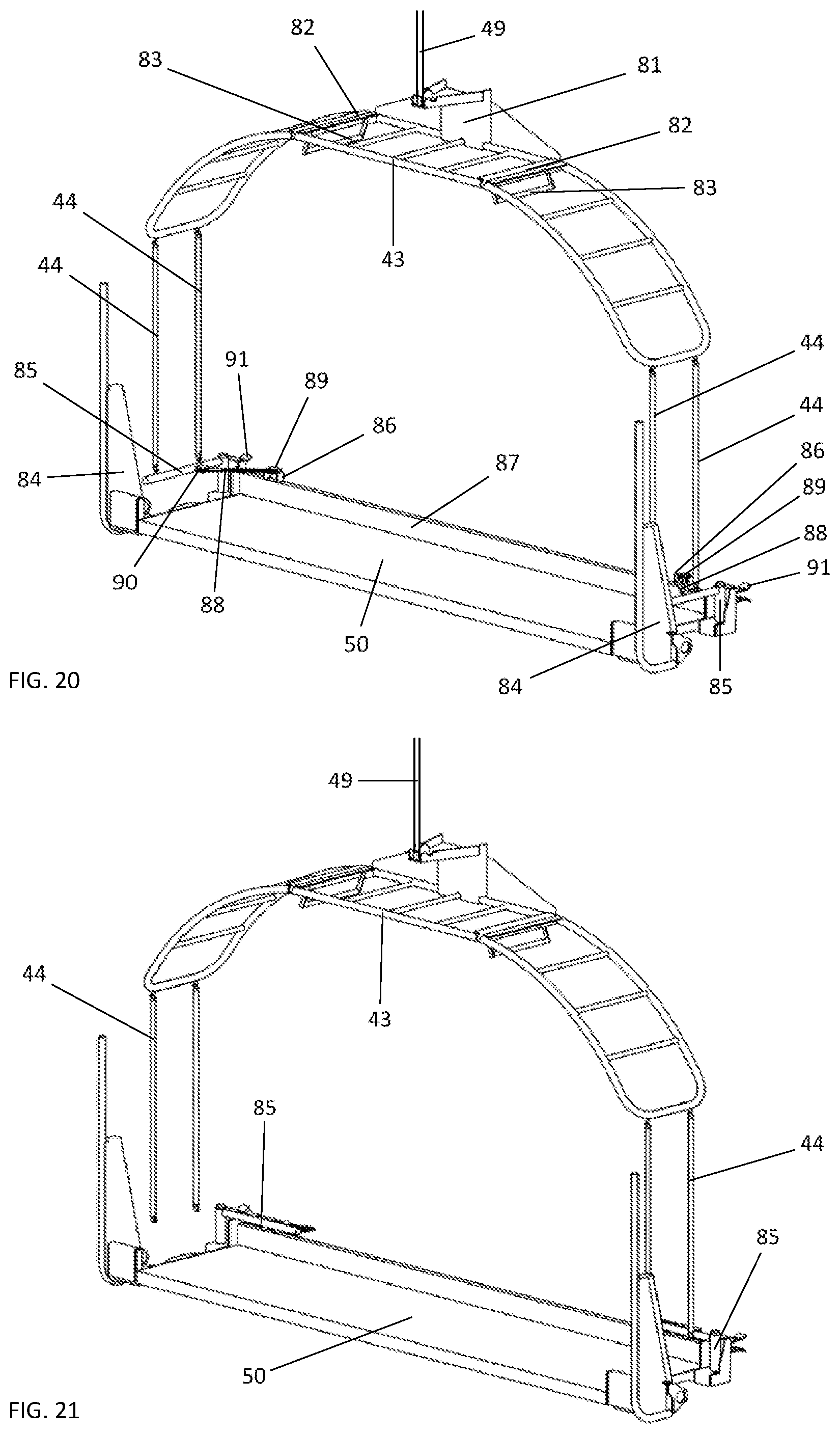Patent US11793117 Figure 10 – Self-trailering grain bagging machine on four wheels