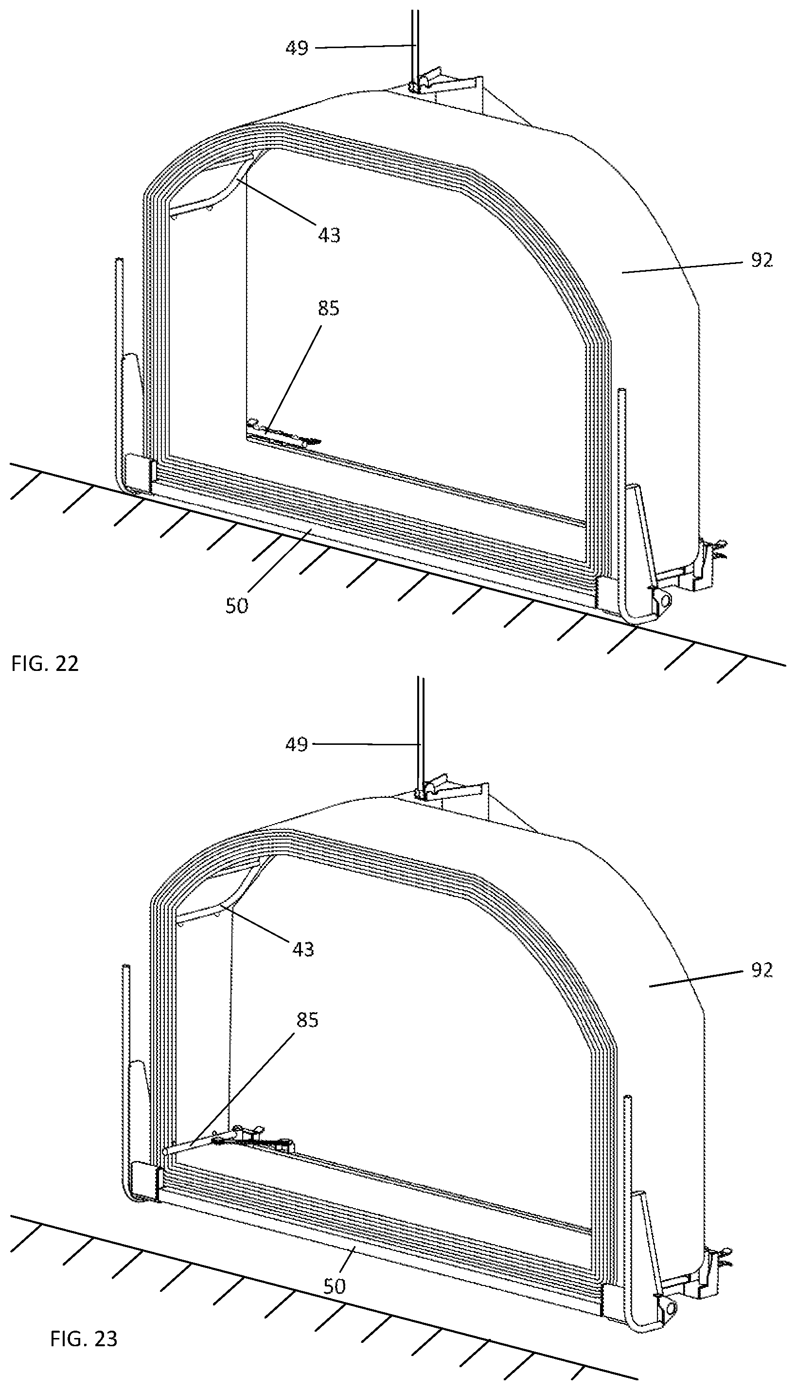 Patent US11793117 Figure 11 – Self-trailering grain bagging machine on four wheels